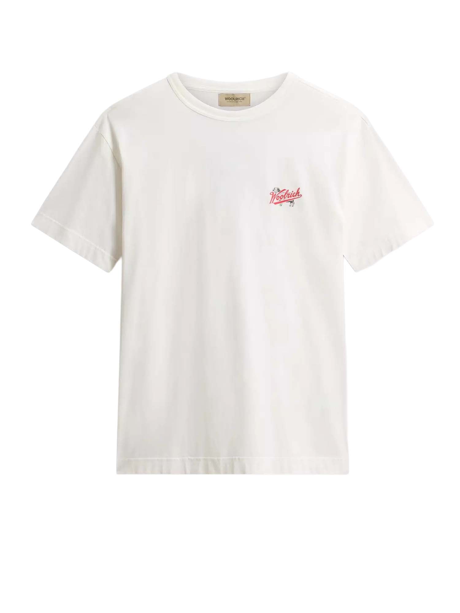 Woolrich T-shirt in puro cotone con logo Bianco