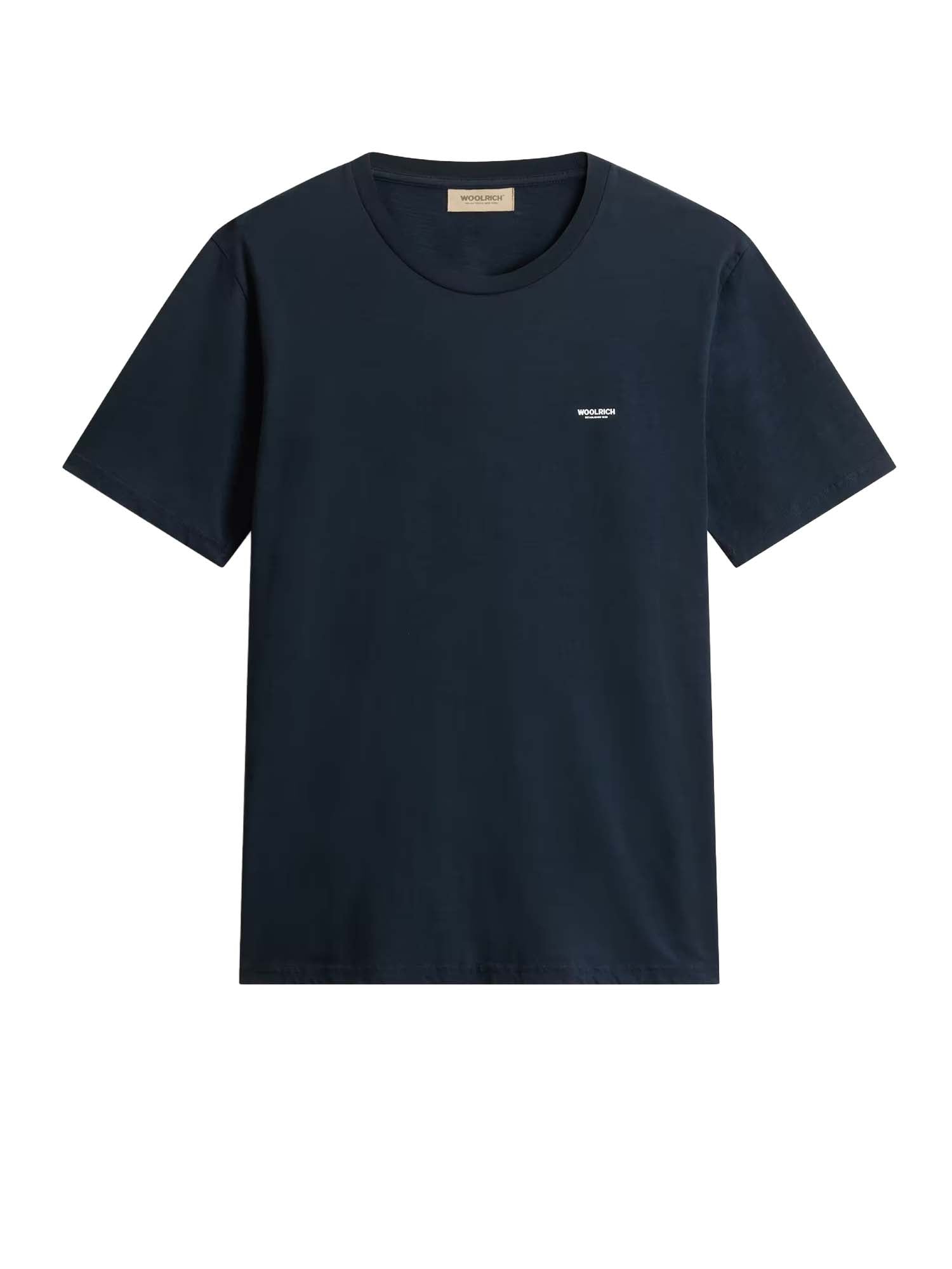 Woolrich T-shirt Slub in puro cotone Blu