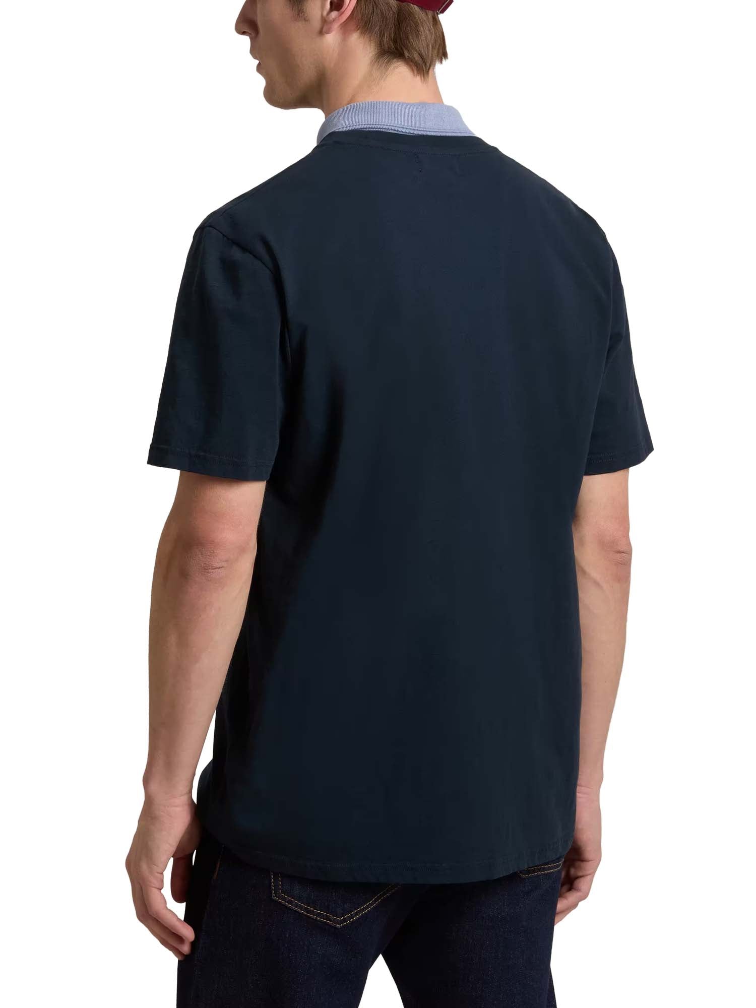 Woolrich T-shirt Slub in puro cotone Blu