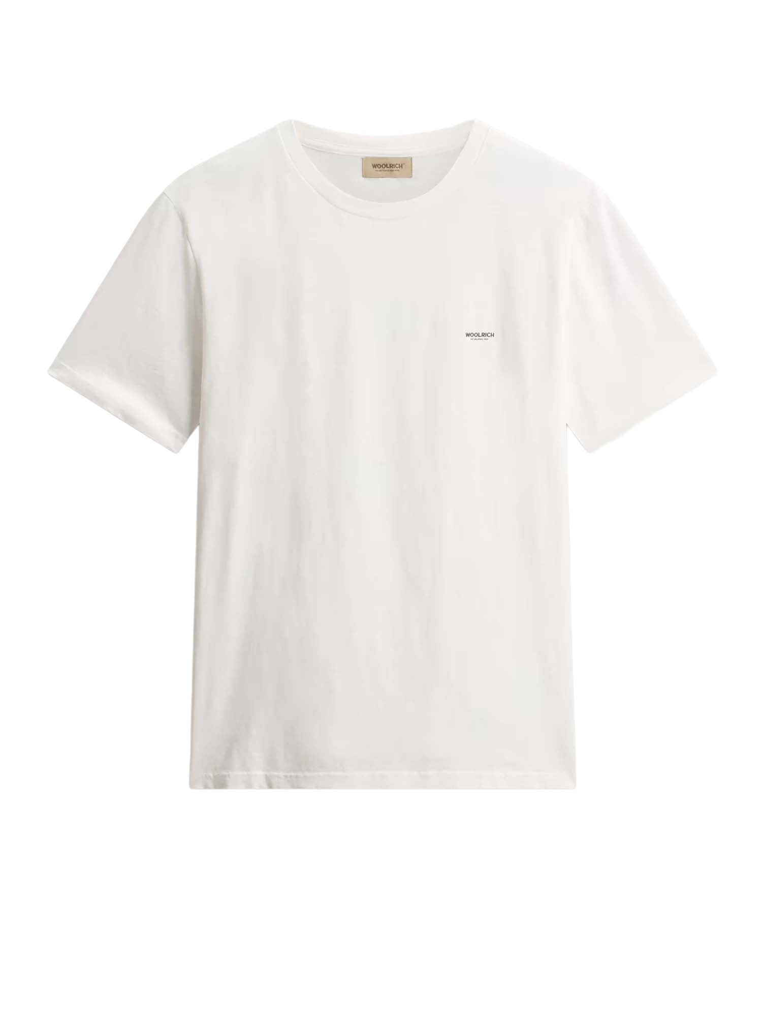Woolrich T-shirt Slub in puro cotone Bianco