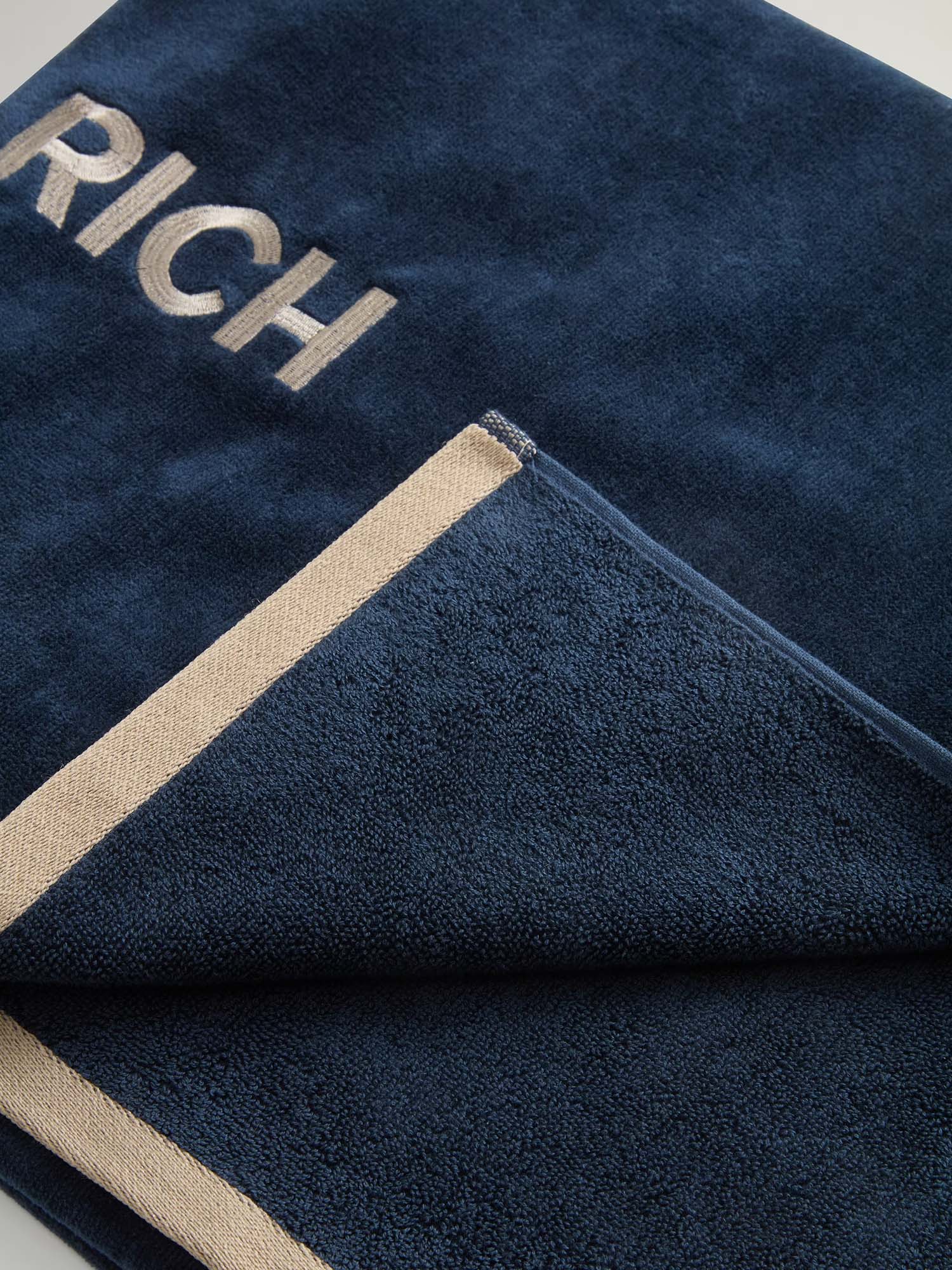 Woolrich Telo mare in puro cotone Blu