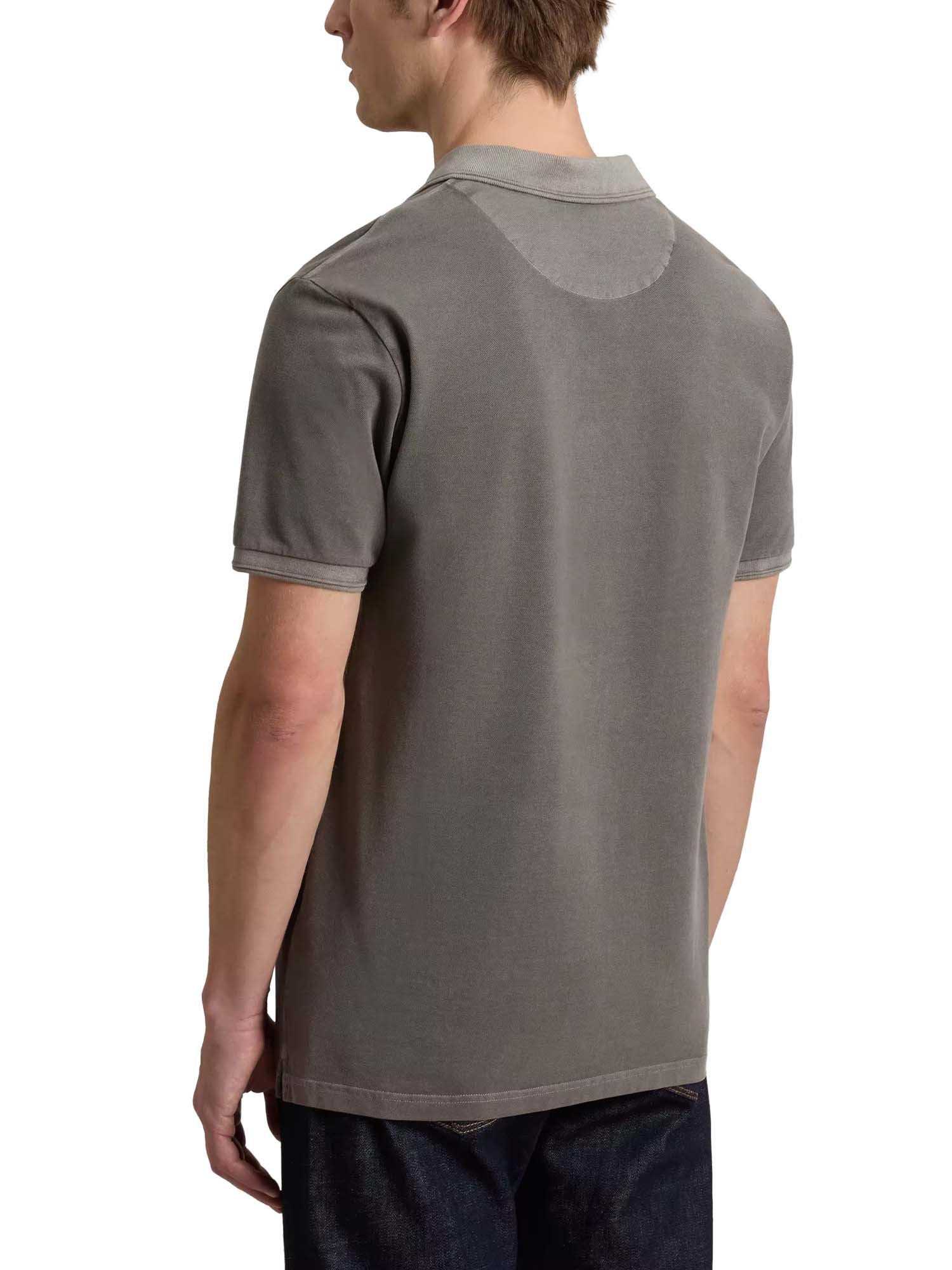 Woolrich Polo Mackinack in piqué di cotone elasticizzato tinta in capo Verde