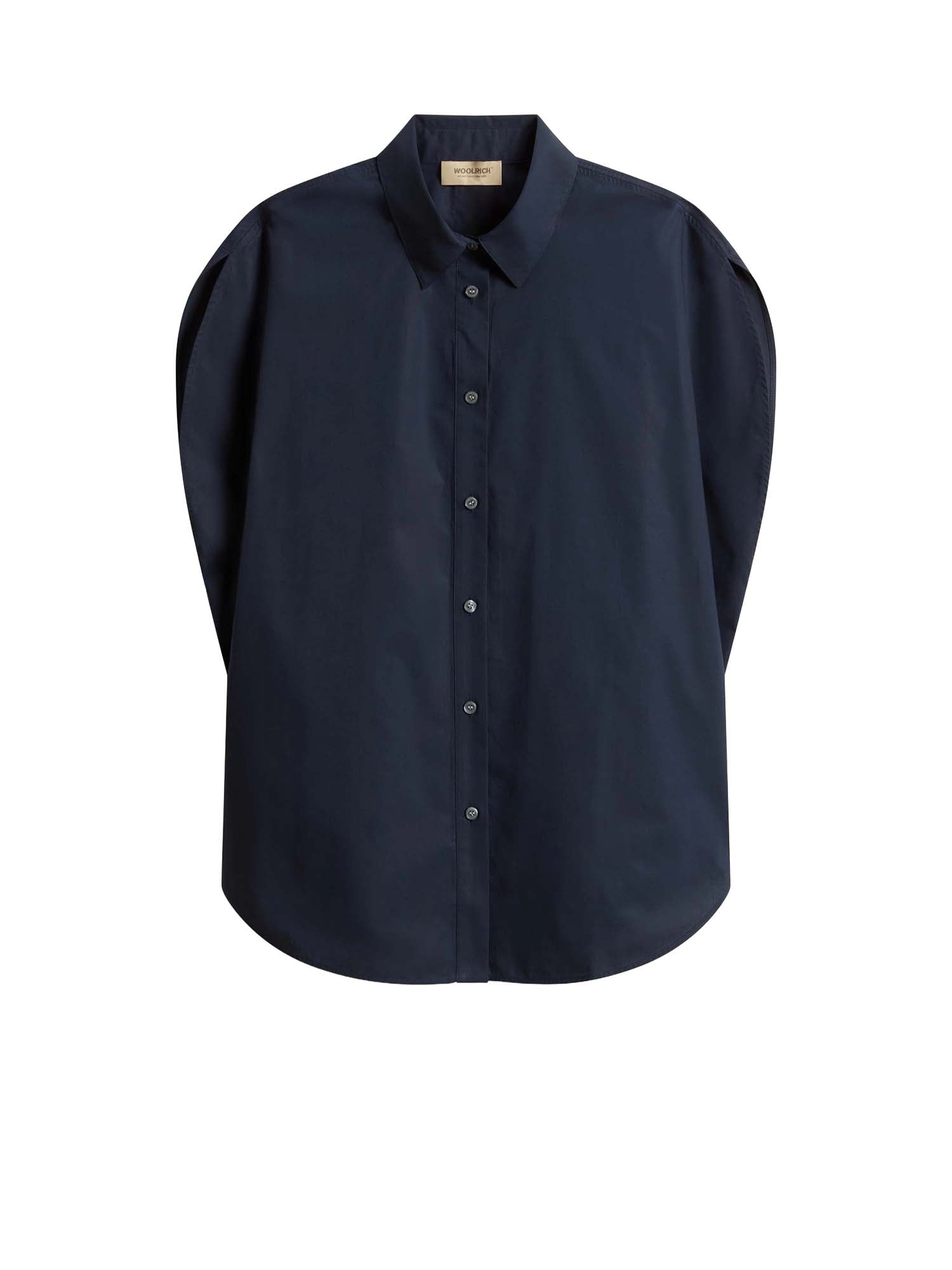 Woolrich Blusa in popeline di puro cotone Blu