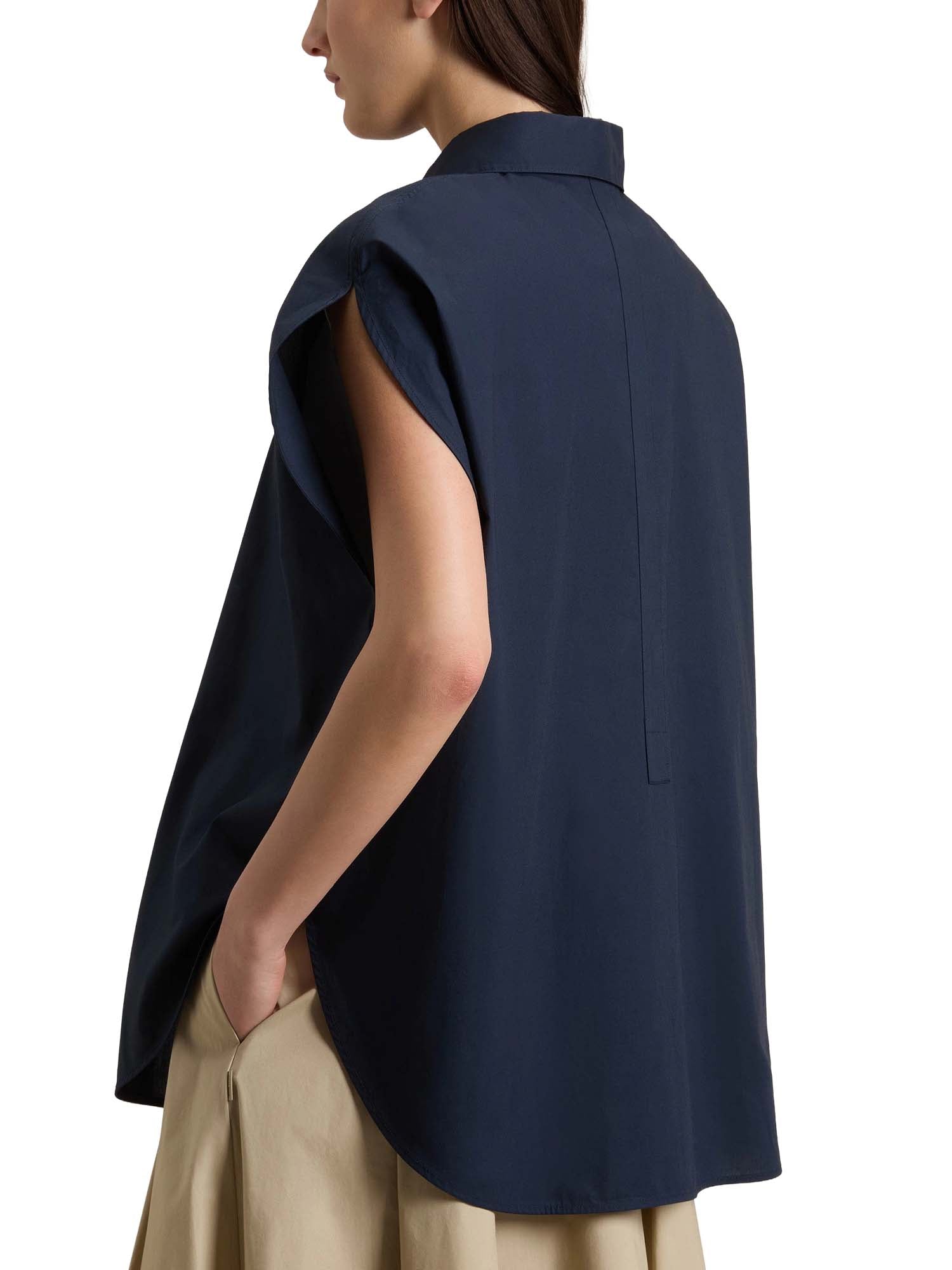 Woolrich Blusa in popeline di puro cotone Blu