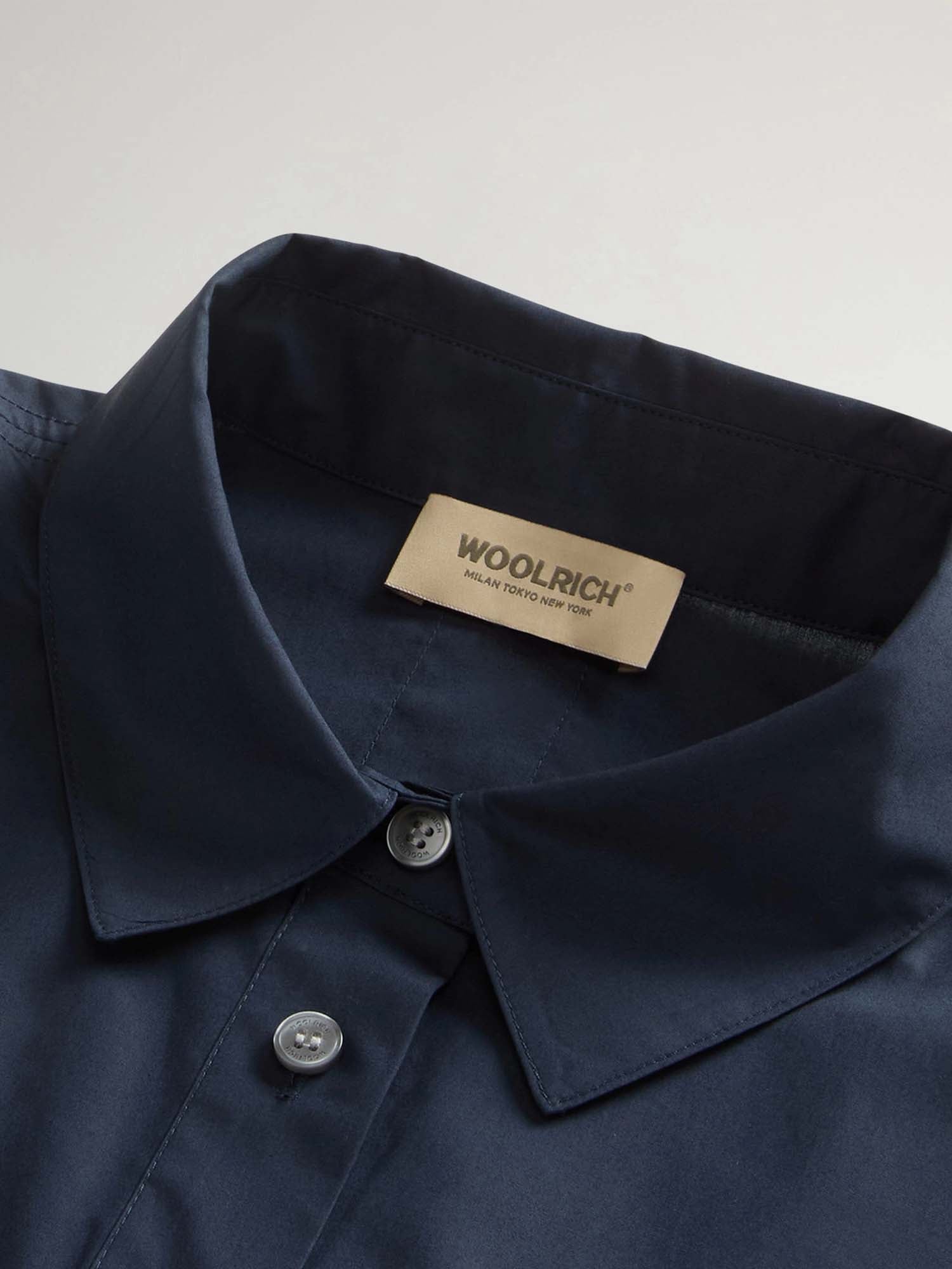 Woolrich Blusa in popeline di puro cotone Blu