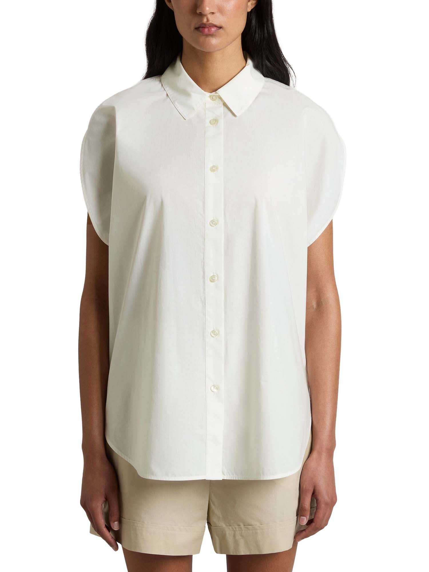 Woolrich Blusa in popeline di puro cotone Bianco