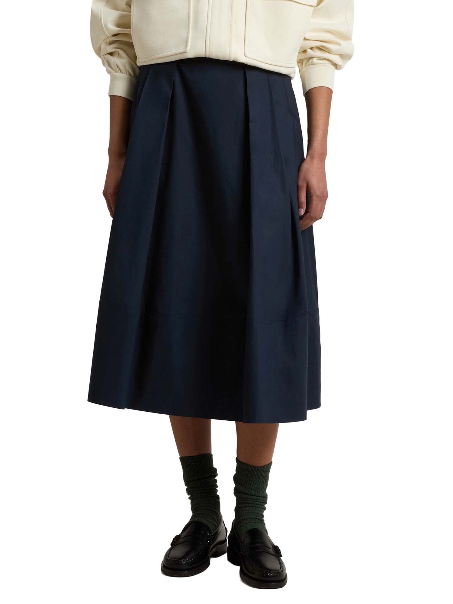 Woolrich Gonna in popeline di puro cotone Blu