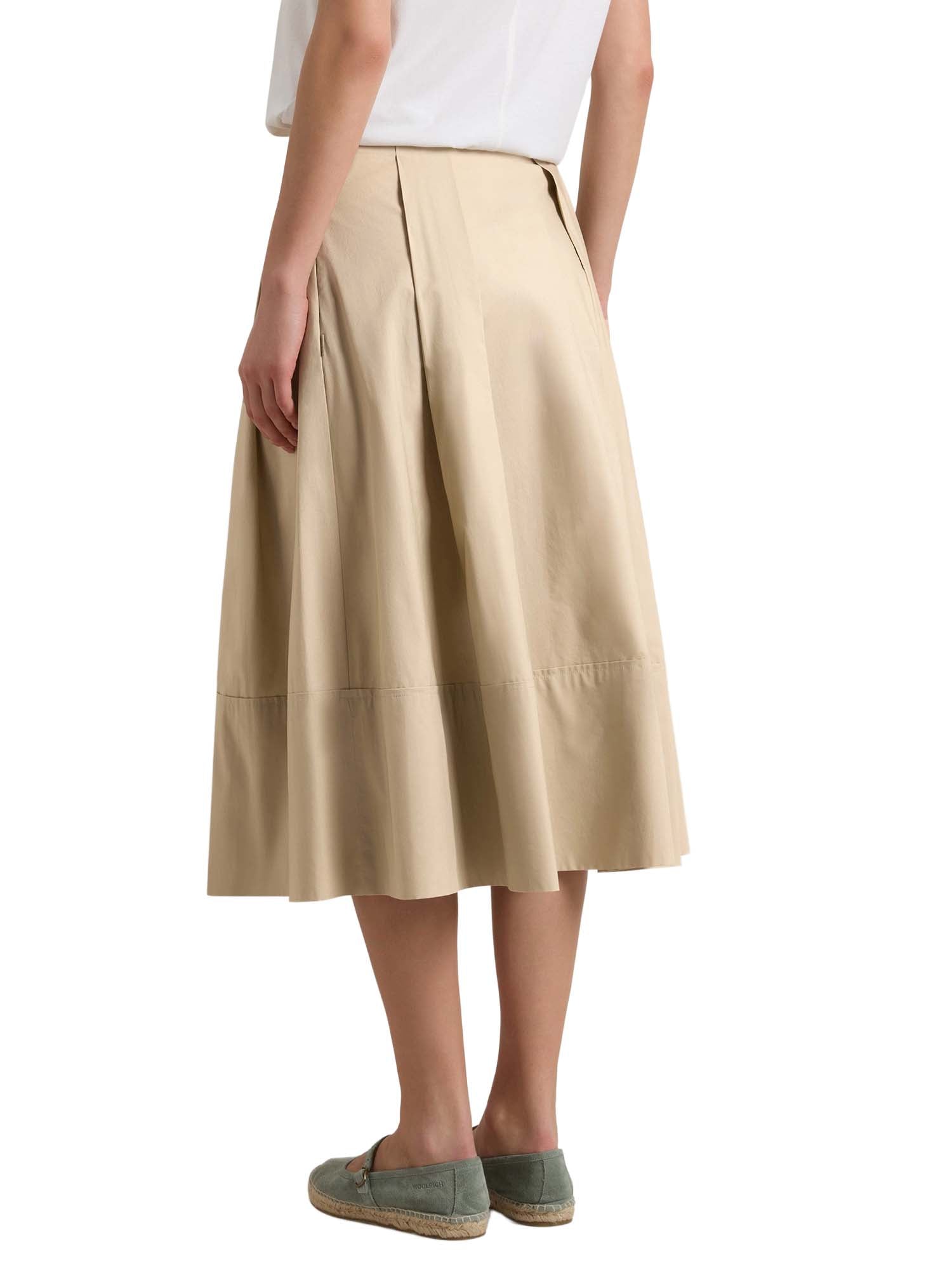 Woolrich Gonna in popeline di puro cotone Beige
