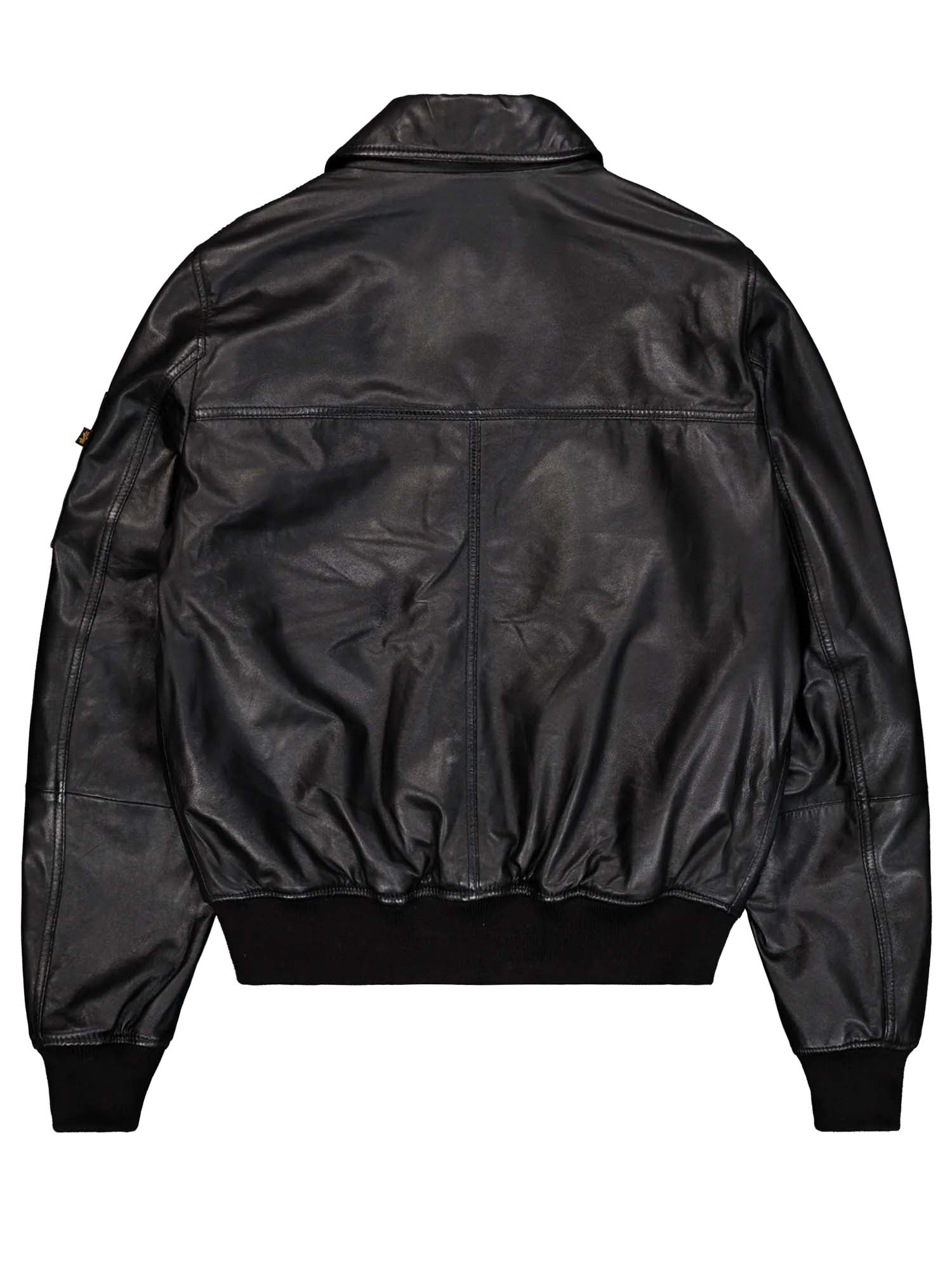 Alpha Industries Giubbotto bomber in pelle CWU-45/P Nero