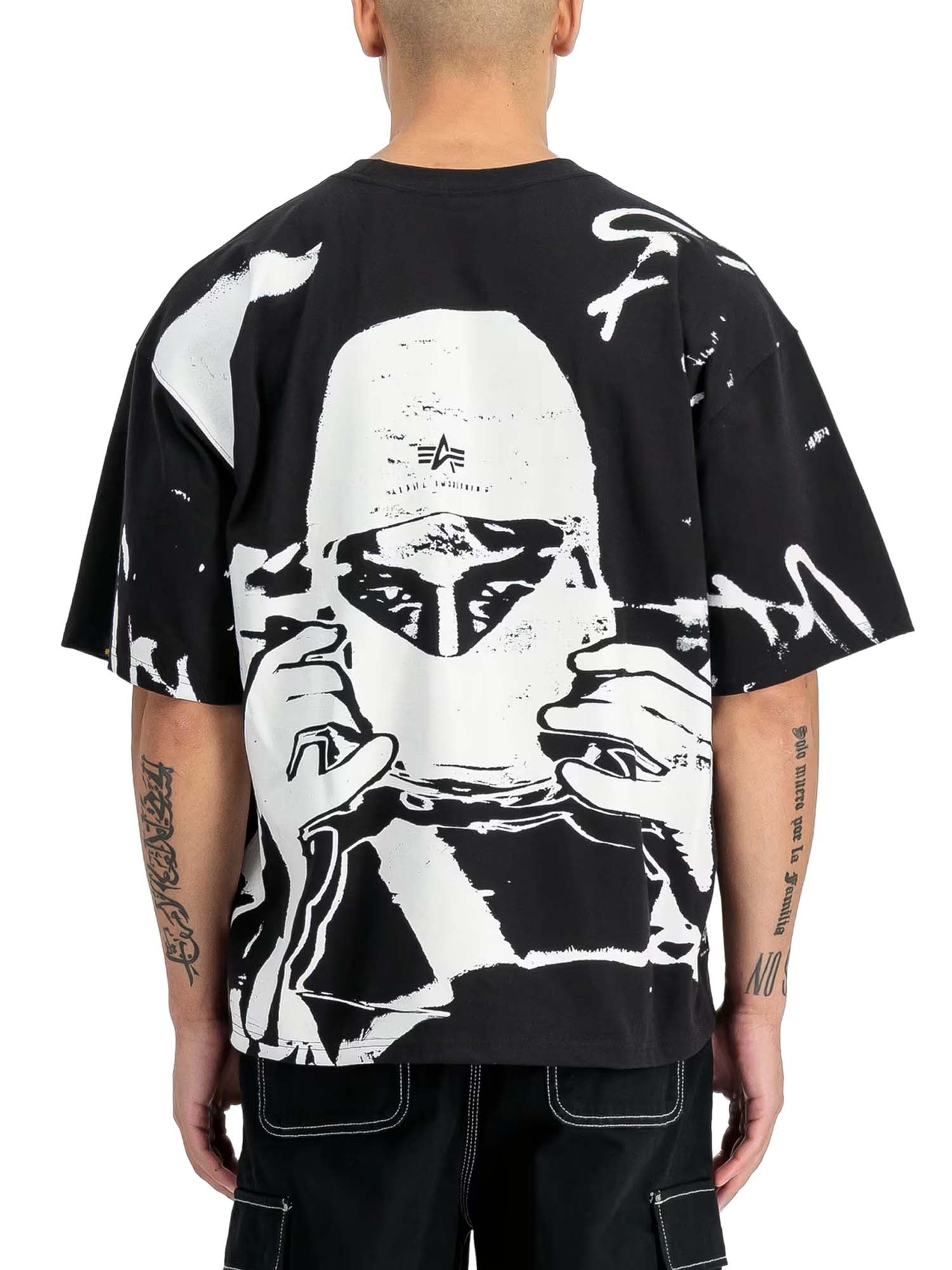 Alpha Industries T-Shirt Backprint Balaclava Unisex Nero