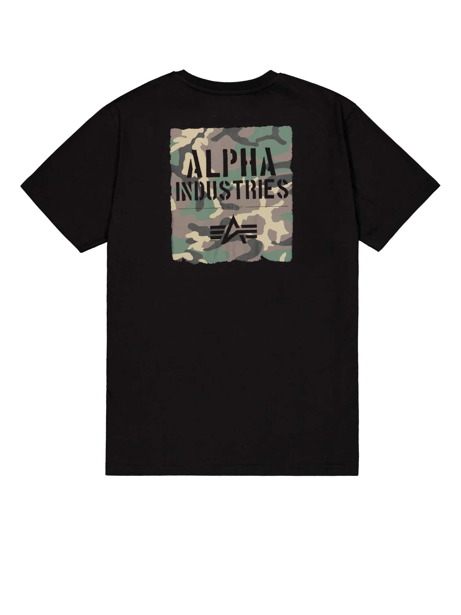 Alpha Industries T-Shirt Camo Print Nero