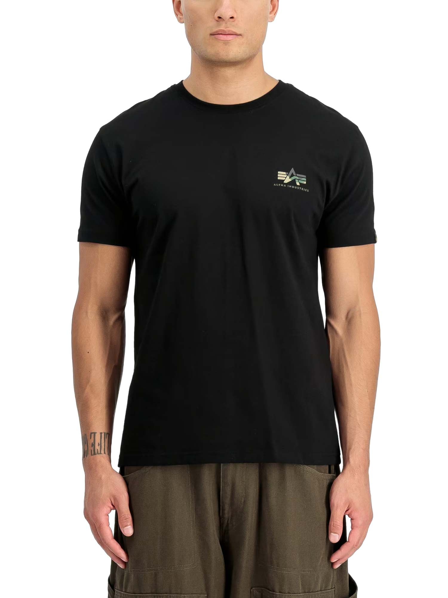 Alpha Industries T-Shirt Camo Print Nero