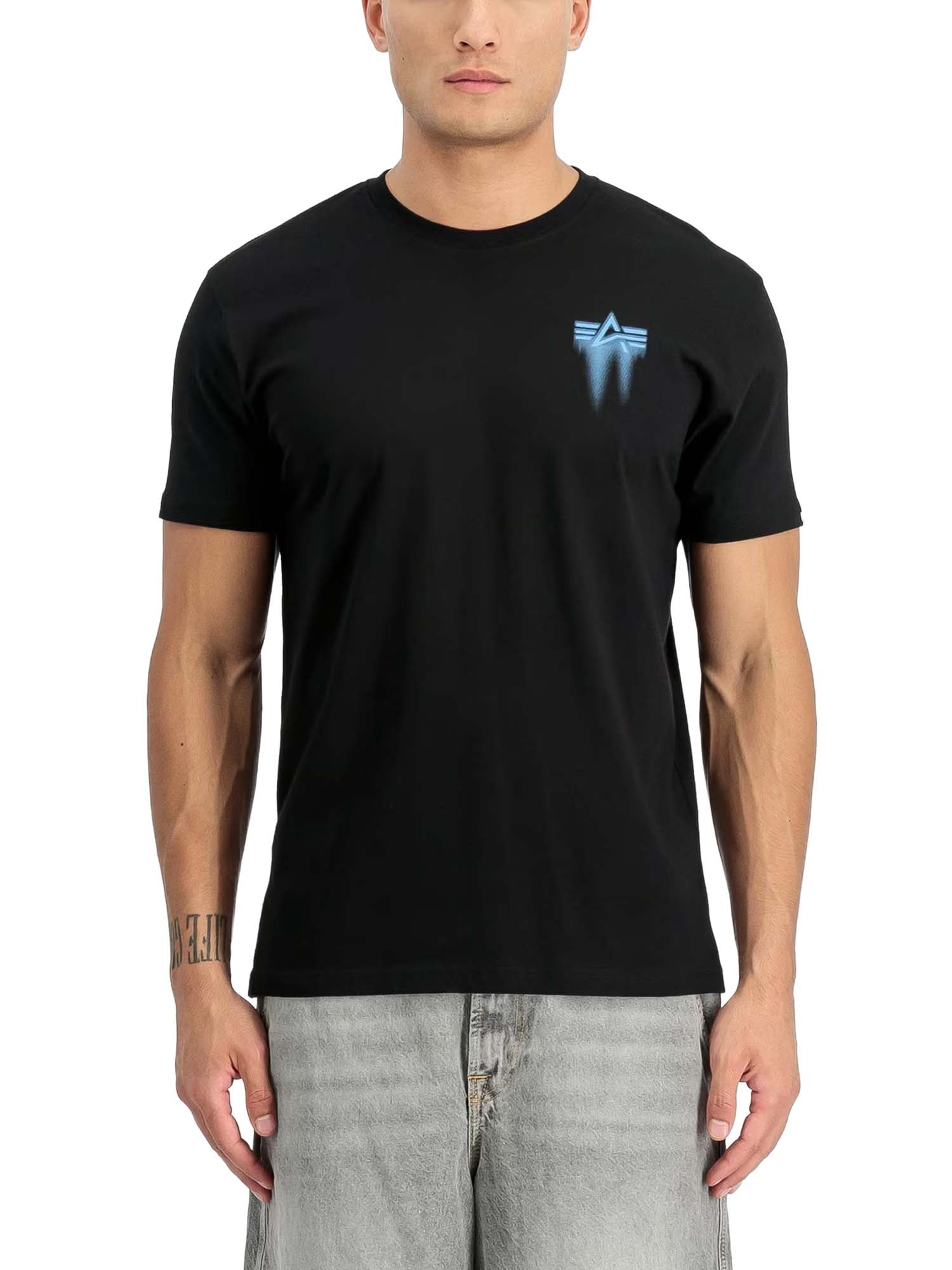 Alpha Industries T-Shirt Spray Print Nero