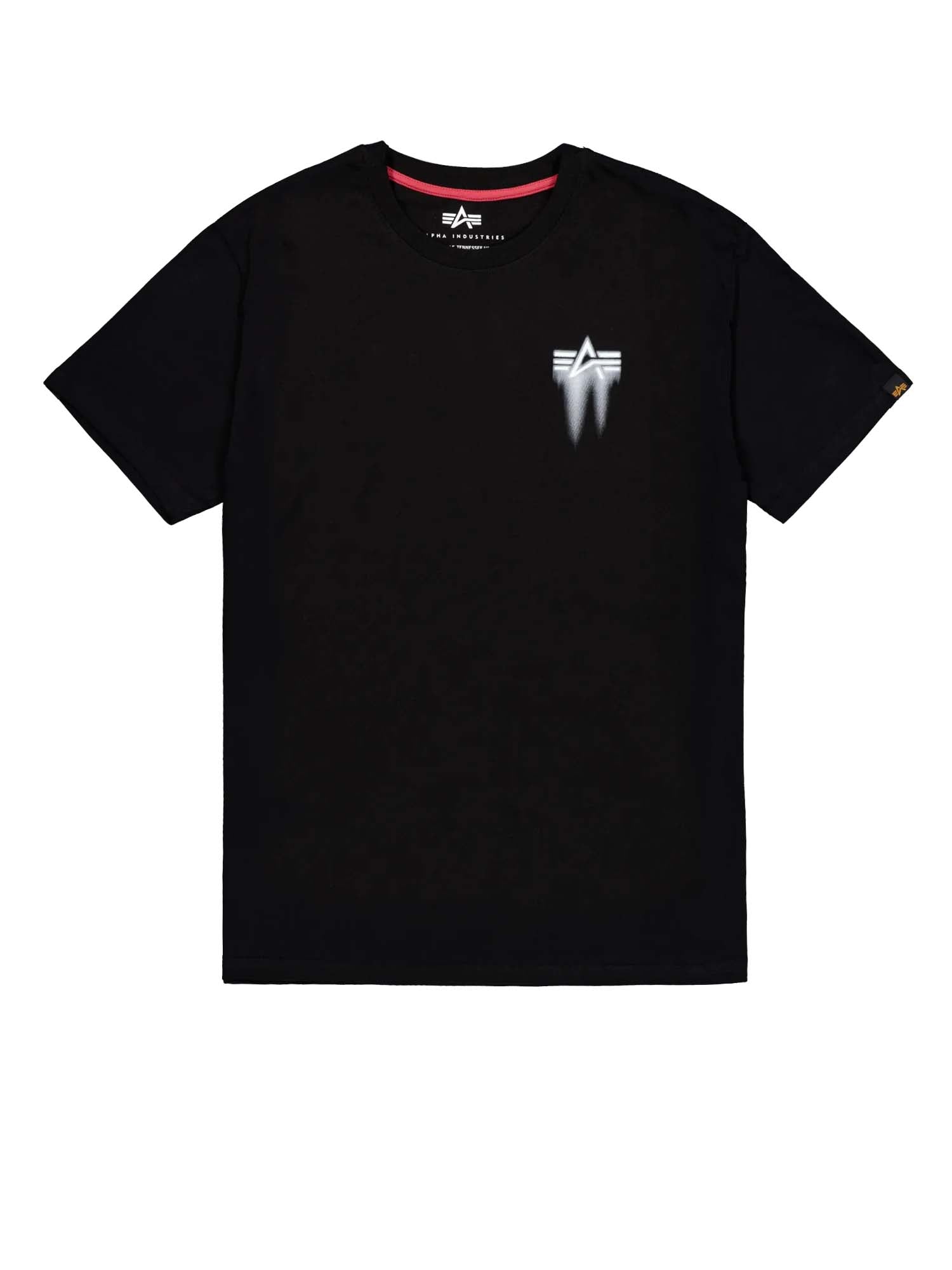 Alpha Industries T-Shirt Spray Print Nero