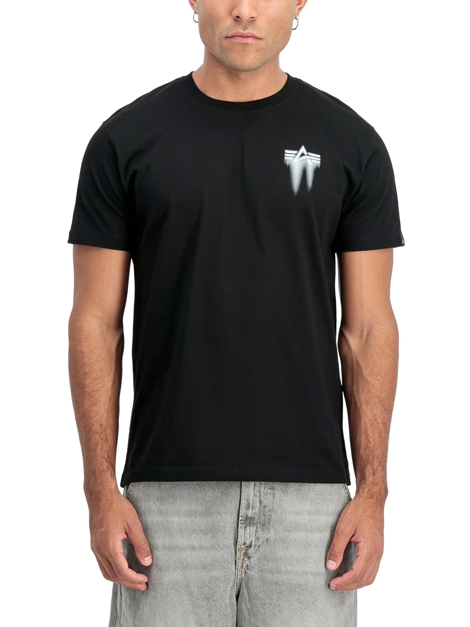Alpha Industries T-Shirt Spray Print Nero