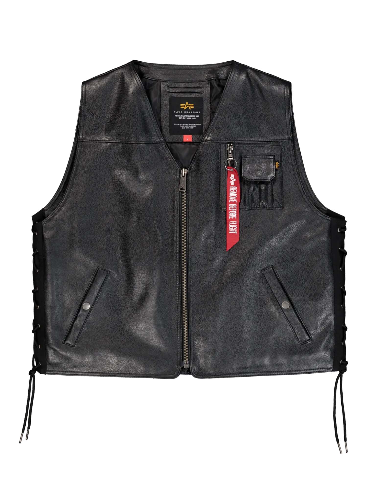 Alpha Industries Vest X-Force Leather Nero