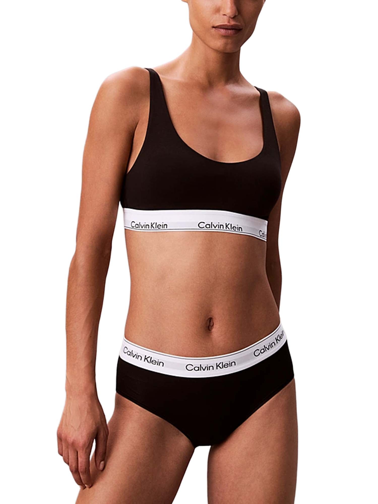 Calvin Klein Brassière leggermente foderata - Icon Cotton Modal Nero
