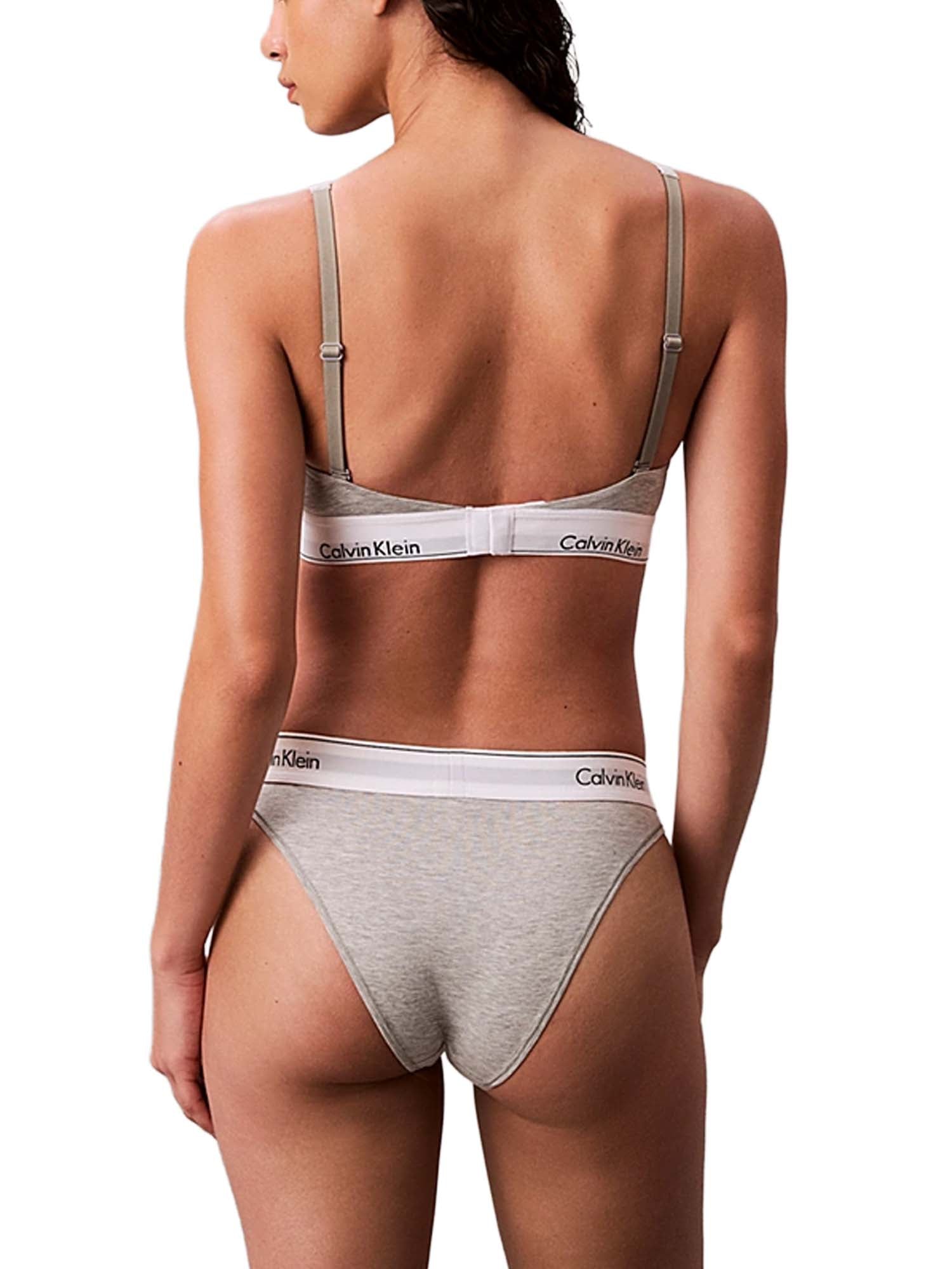 Calvin Klein Brassière leggermente foderata - Icon Cotton Modal Grigio