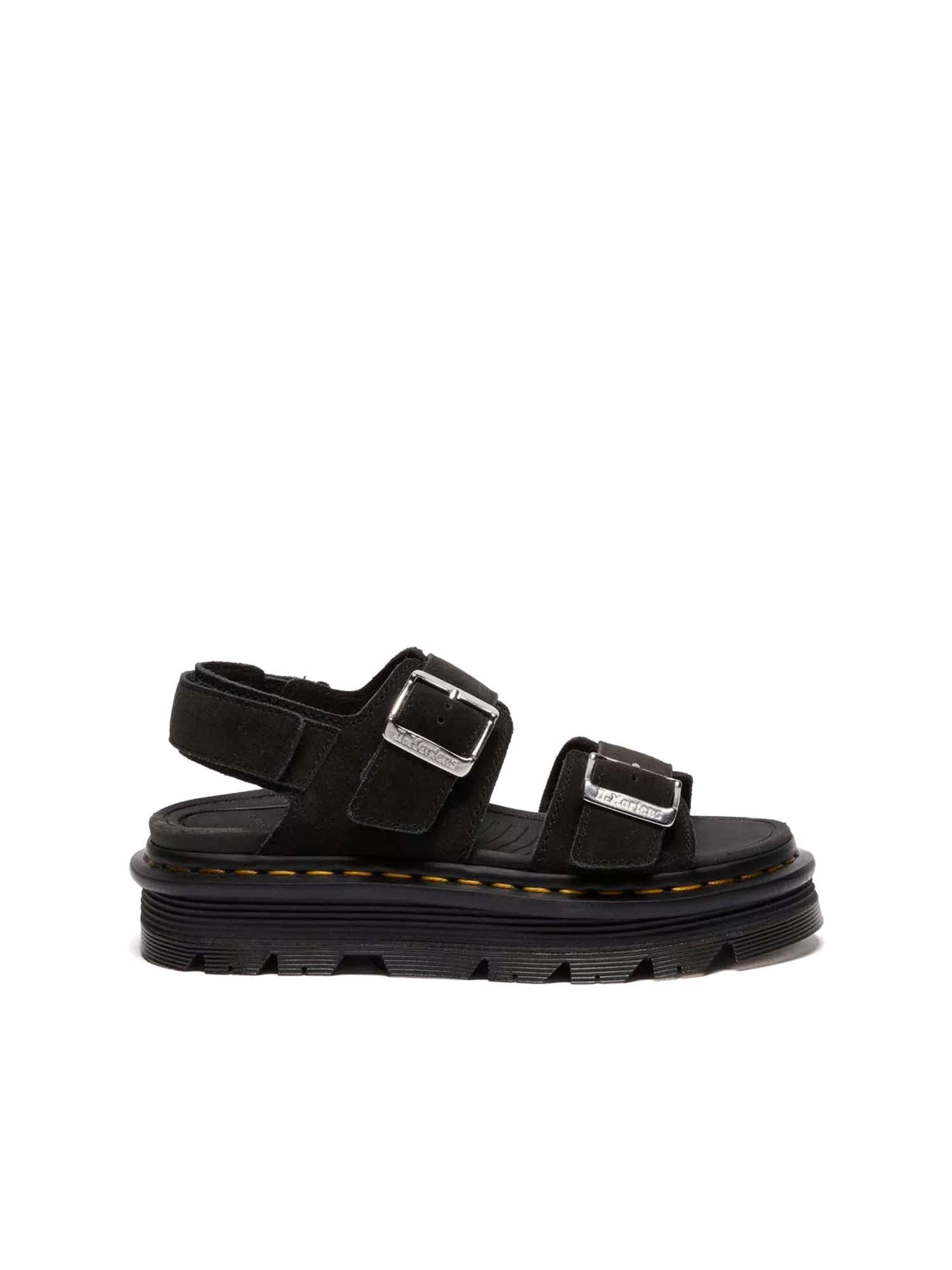 Dr. Martens Sandali Zebzag in pelle scamosciata Nero