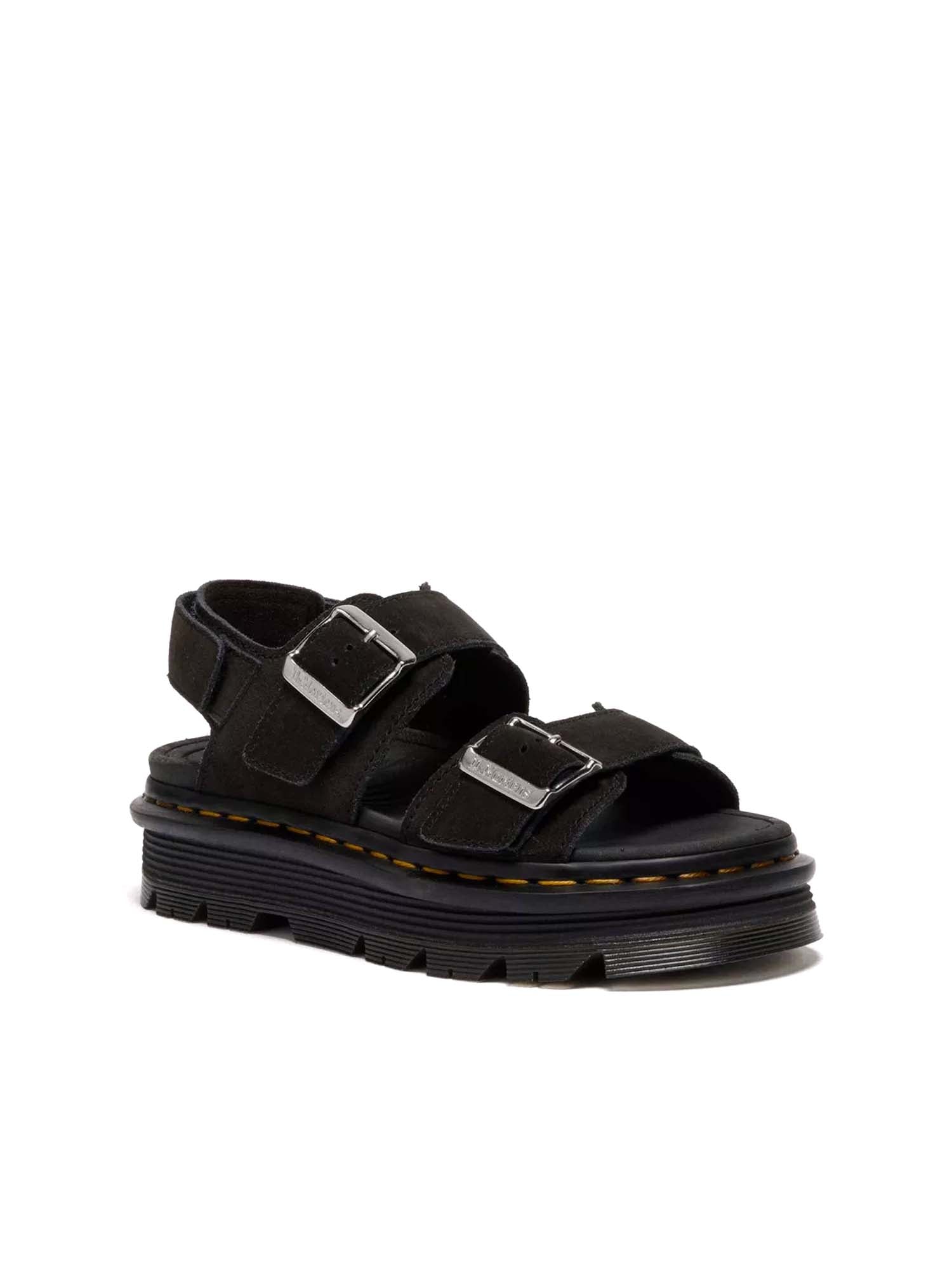 Dr. Martens Sandali Zebzag in pelle scamosciata Nero