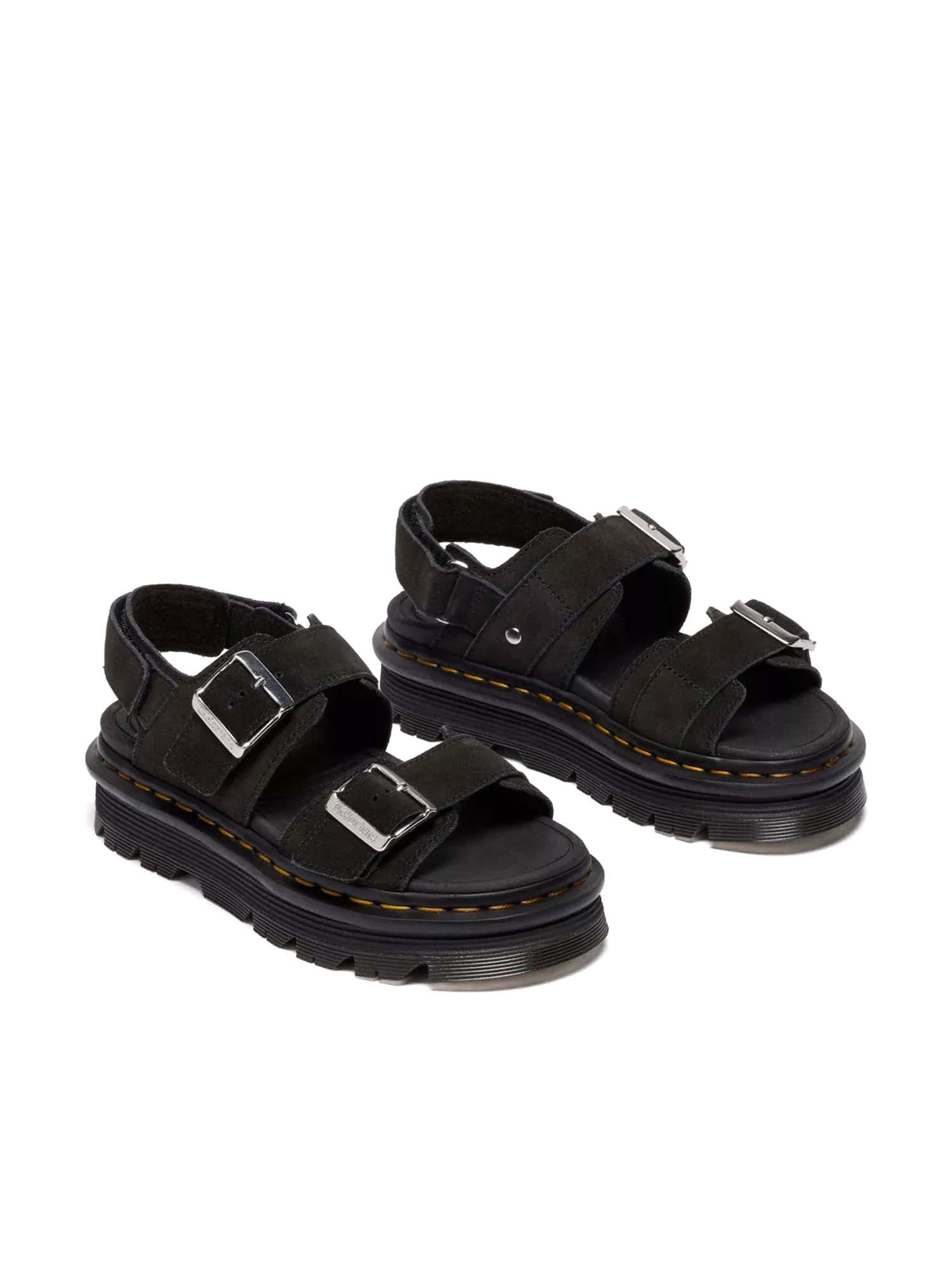 Dr. Martens Sandali Zebzag in pelle scamosciata Nero