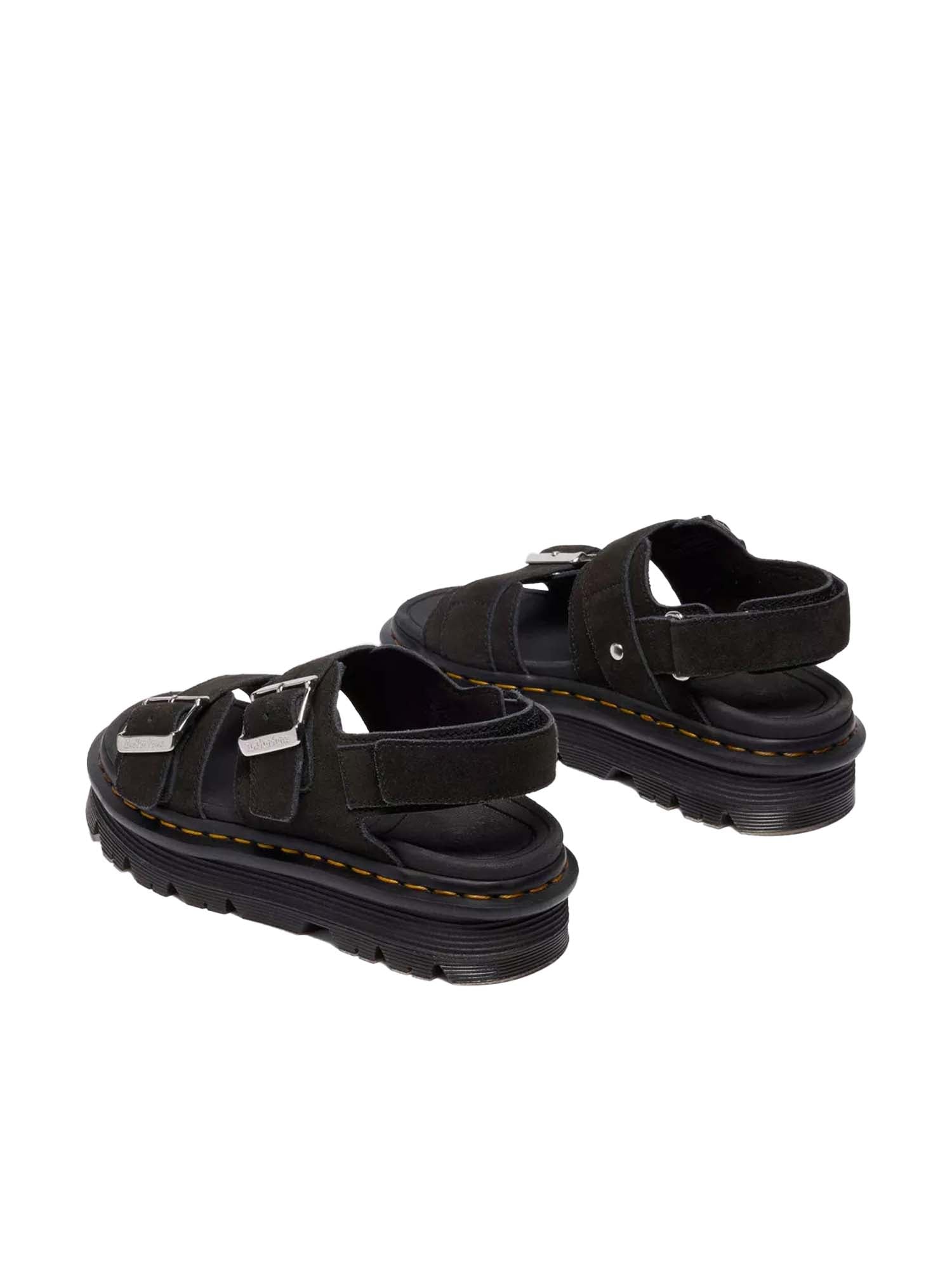 Dr. Martens Sandali Zebzag in pelle scamosciata Nero