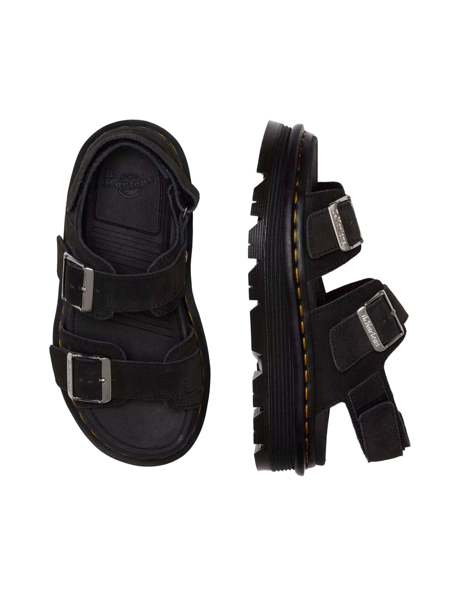 Dr. Martens Sandali Zebzag in pelle scamosciata Nero