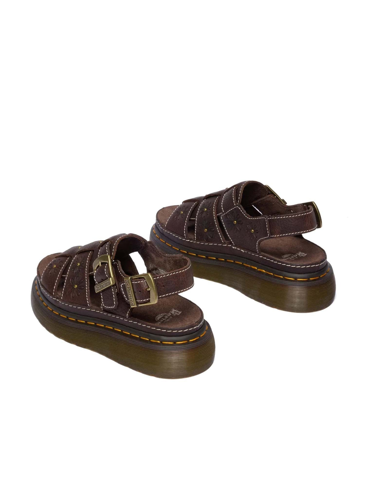 Dr. Martens Sandali aperti Wrenlie con fiori Marrone