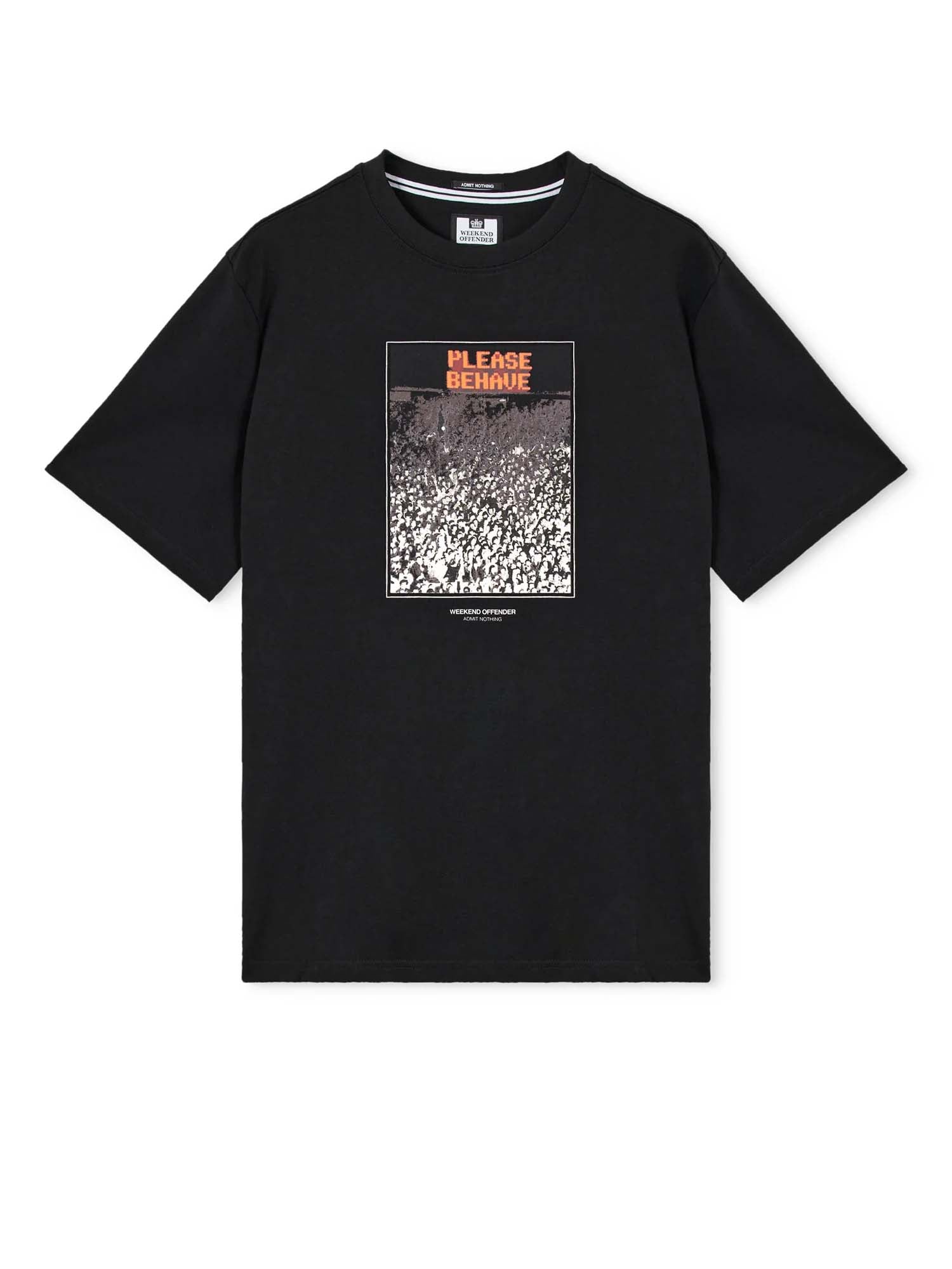 Weekend Offender Maglietta grafica Behave Nero