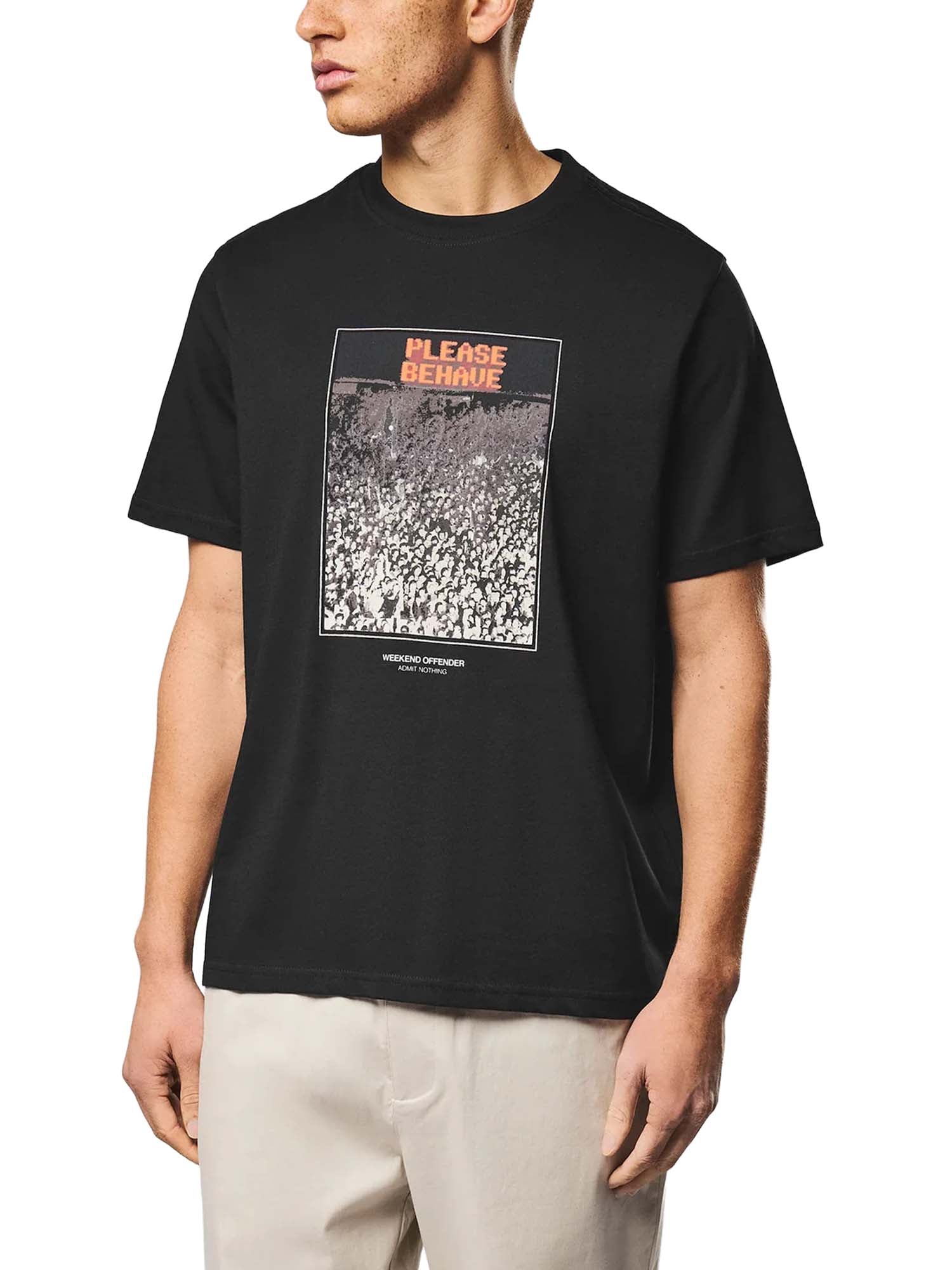 Weekend Offender Maglietta grafica Behave Nero