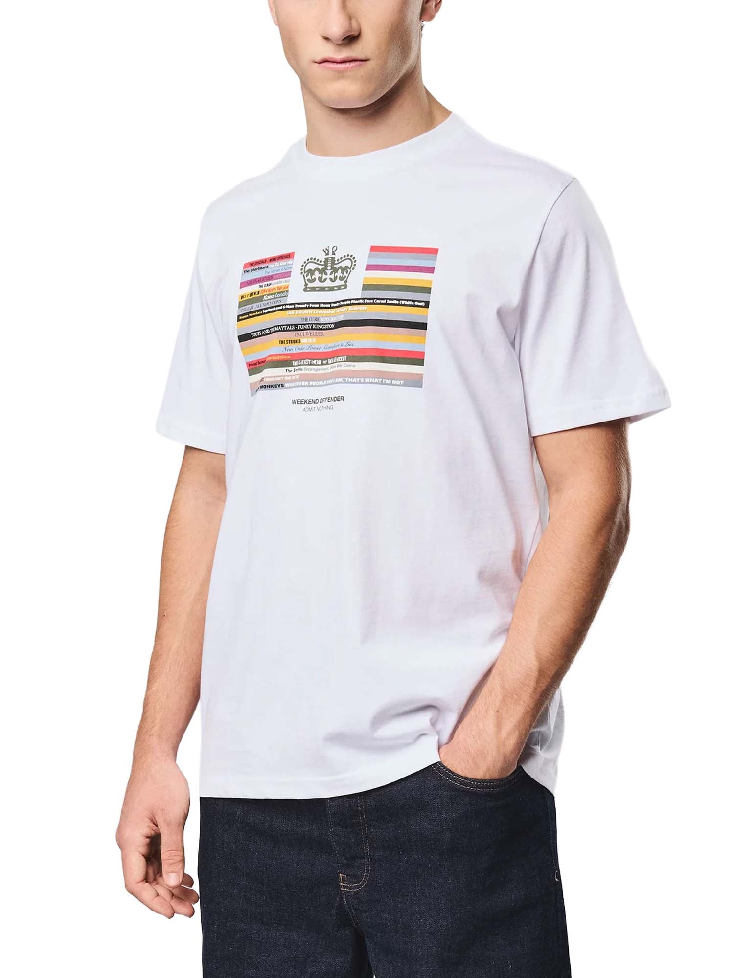 Weekend Offender Maglietta grafica Vinyl Bianco