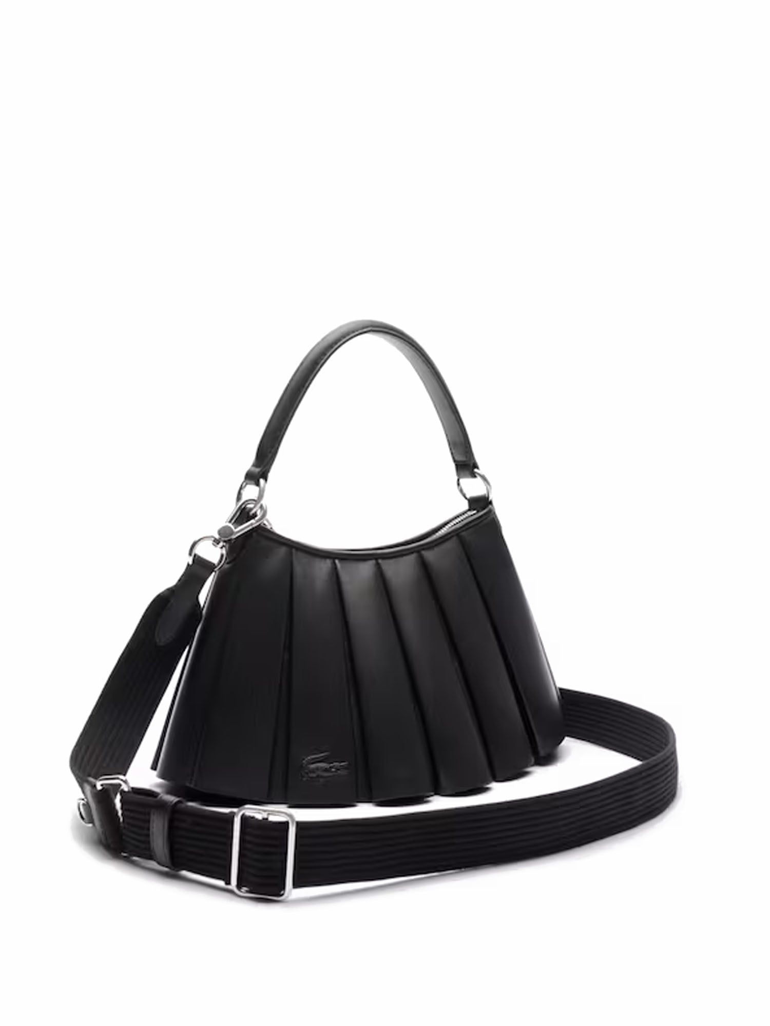 Lacoste Borsa piccola in pelle Lenglen della sfilata Nero