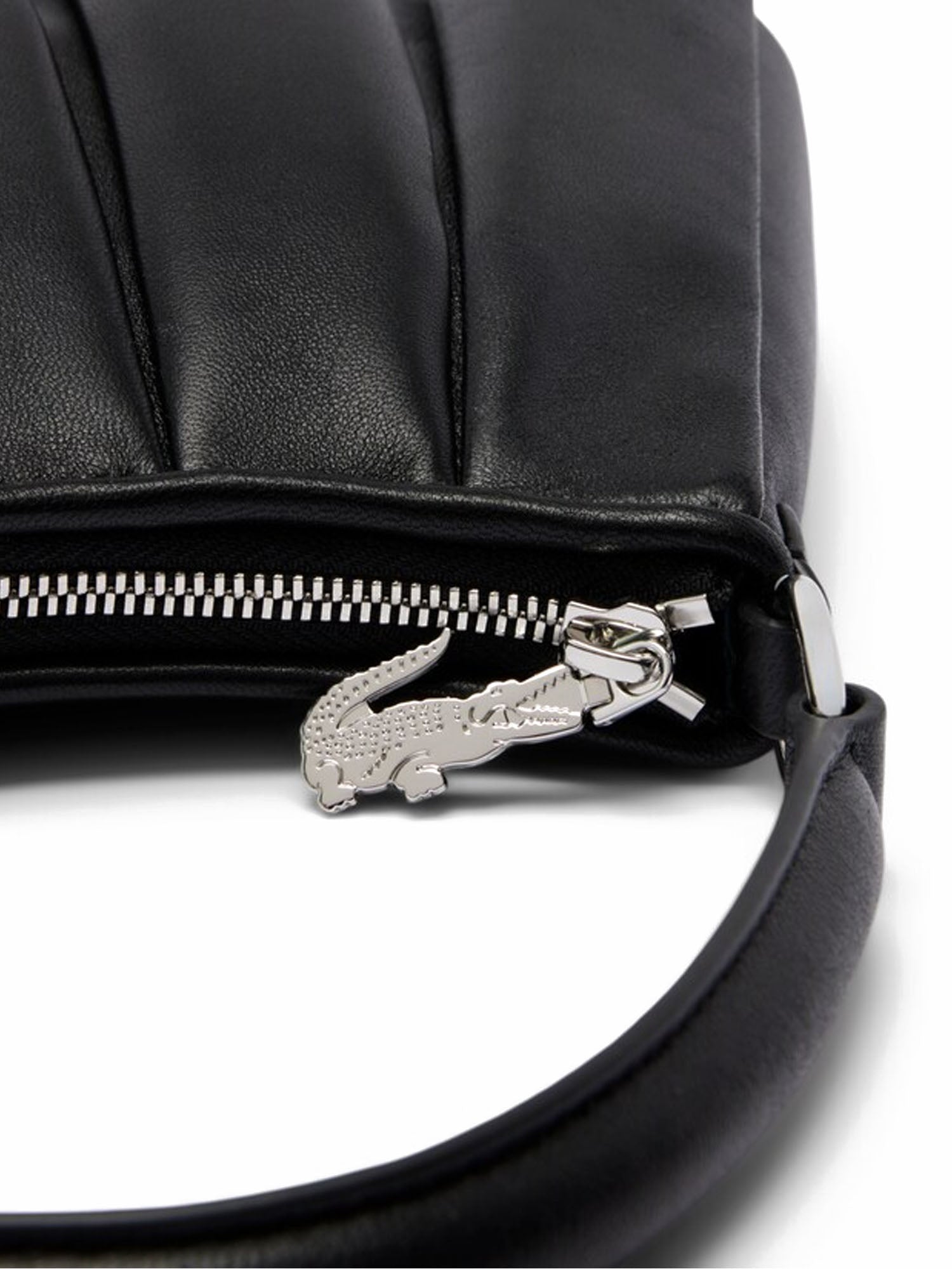 Lacoste Borsa piccola in pelle Lenglen della sfilata Nero