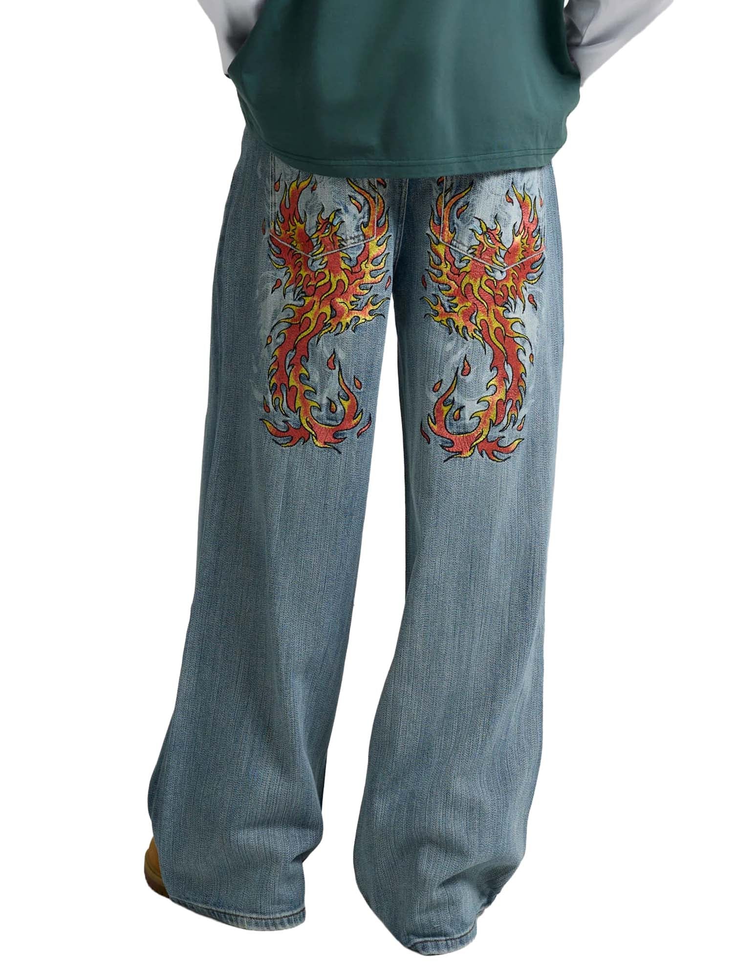 Ed Hardy Jeans Embroidered Angel Xxtra Fit Blu