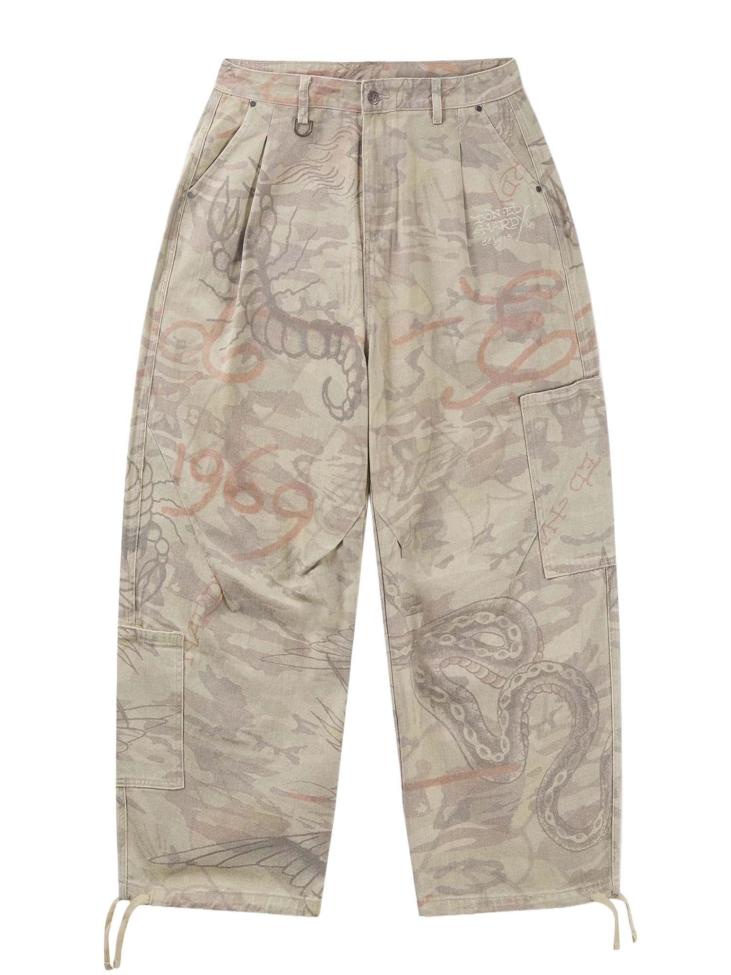 Ed Hardy Pantaloni Ed Hardy Camo Balloon Cargo Beige