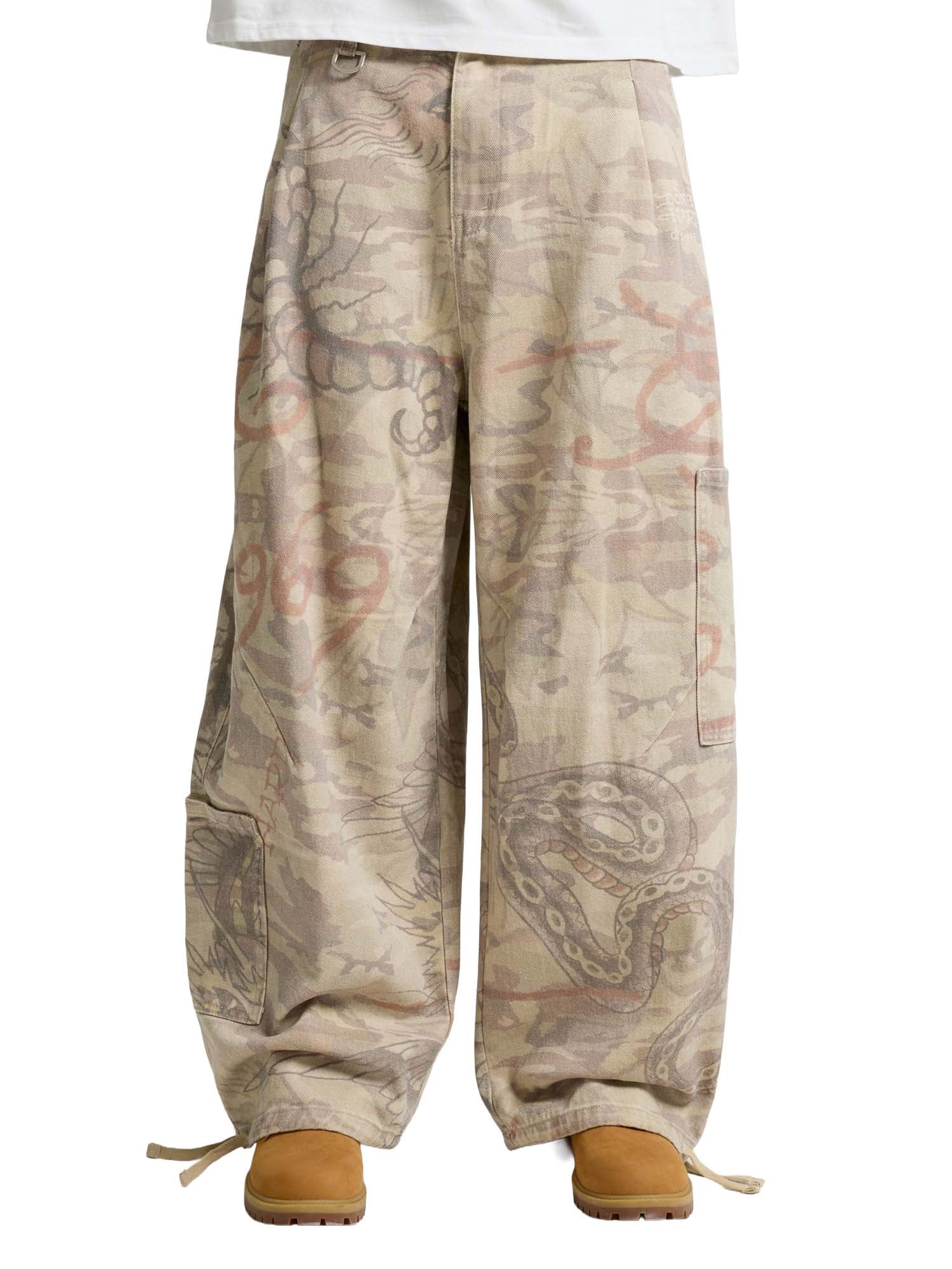 Ed Hardy Pantaloni Ed Hardy Camo Balloon Cargo Beige