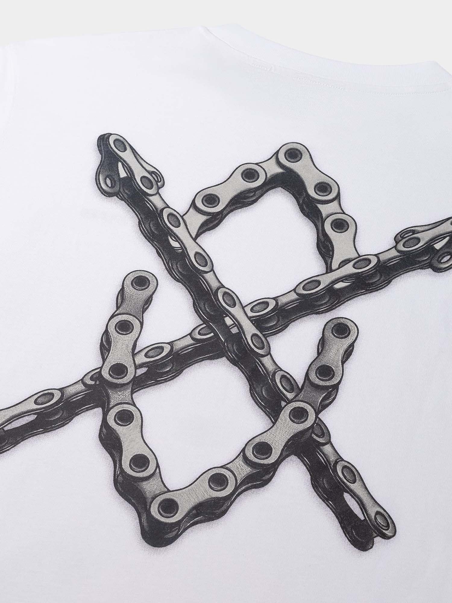 Daily Paper T-Shirt Chain Shield Bianco