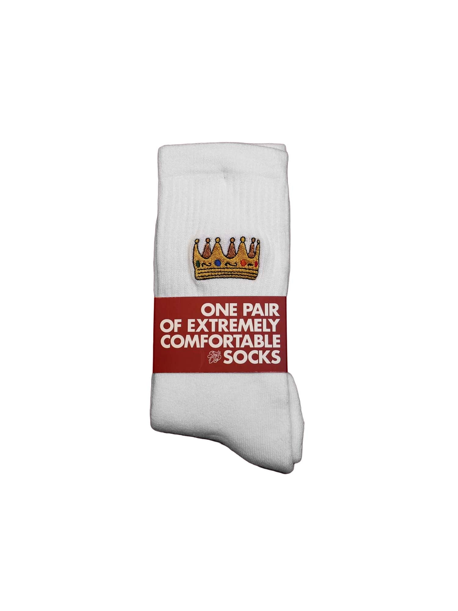 Supa Dupa Goods Calze Crown Bianco