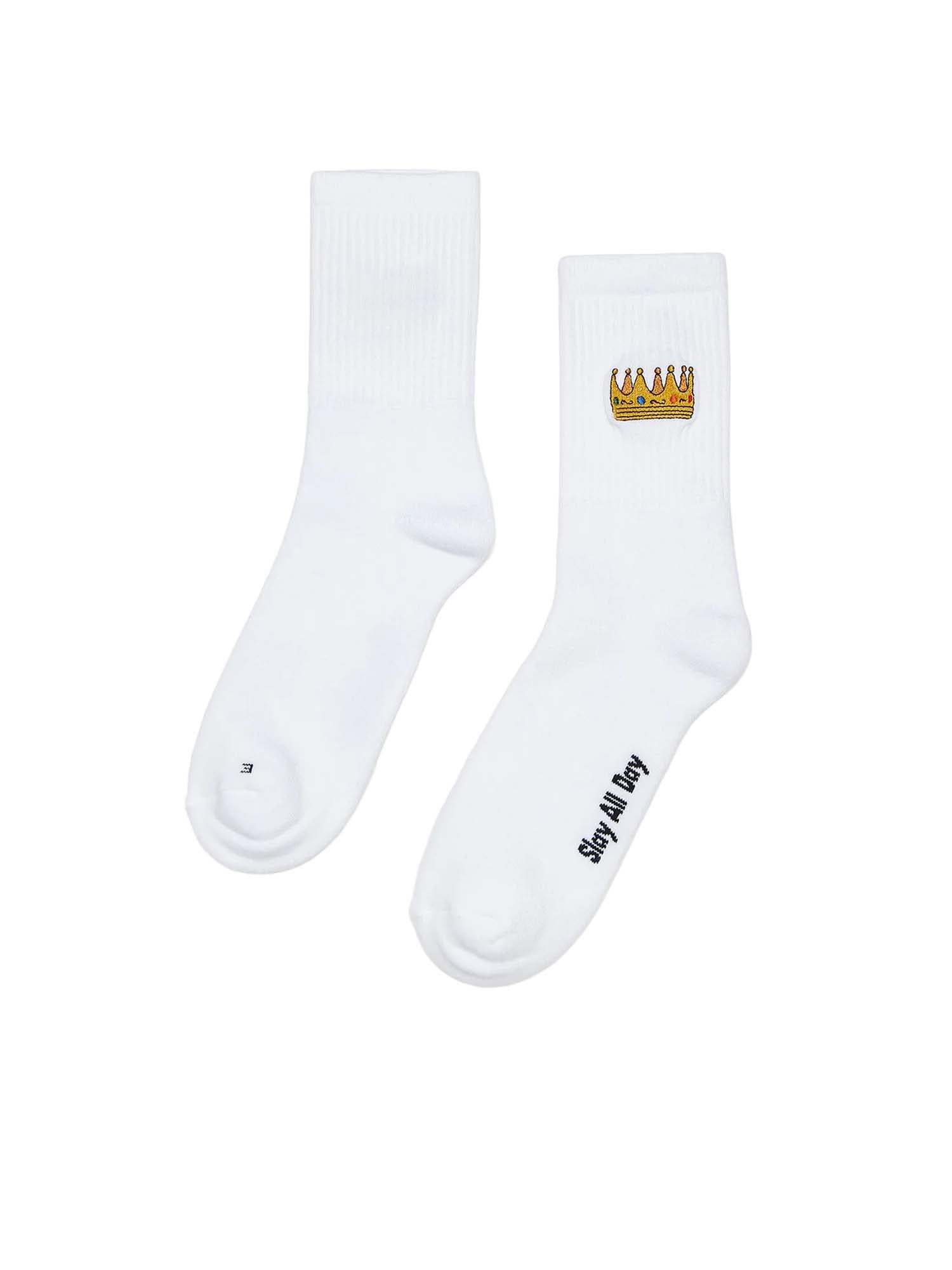 Supa Dupa Goods Calze Crown Bianco