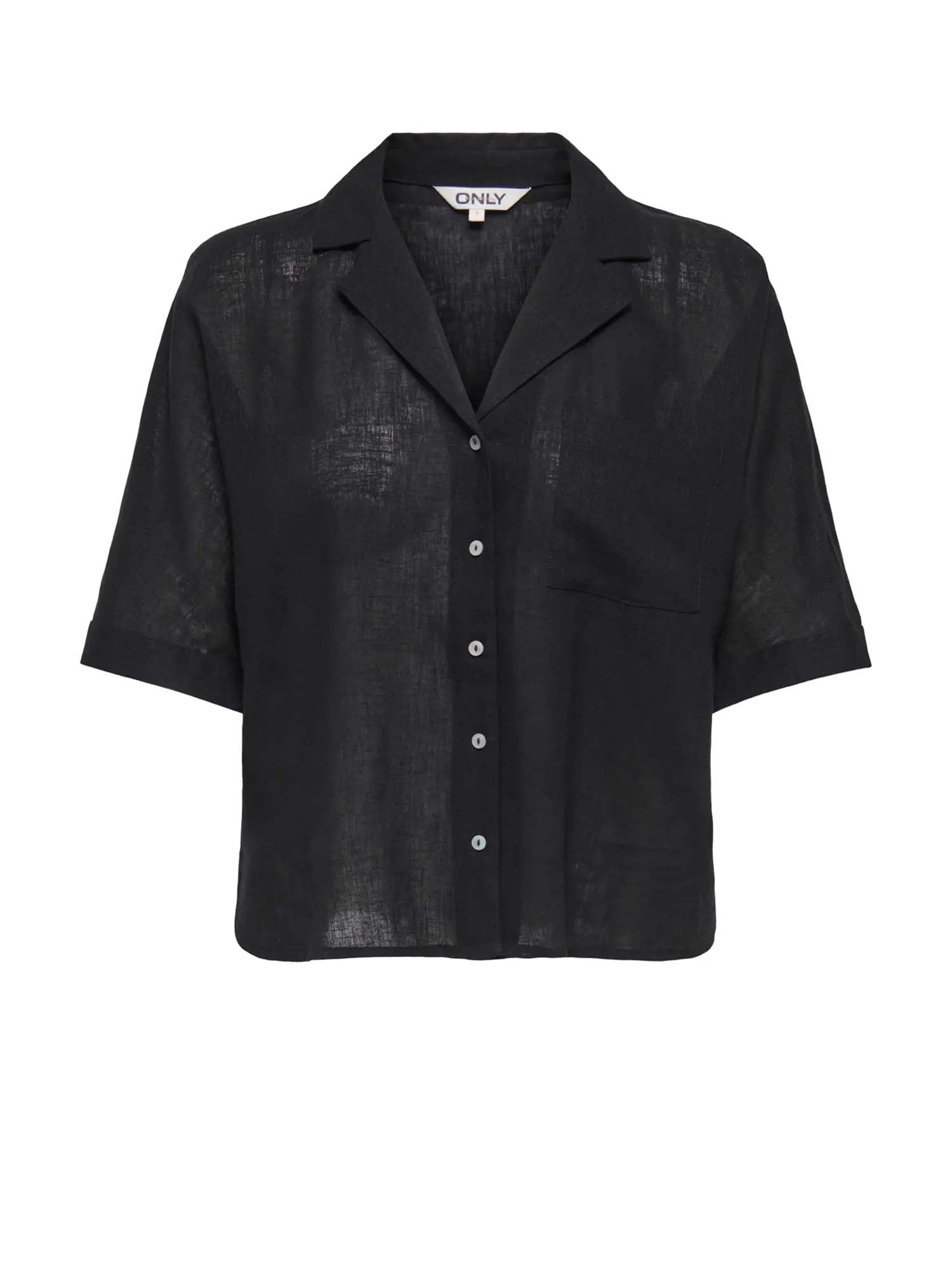 Only Camicia Onlbruxelles Lino Nero