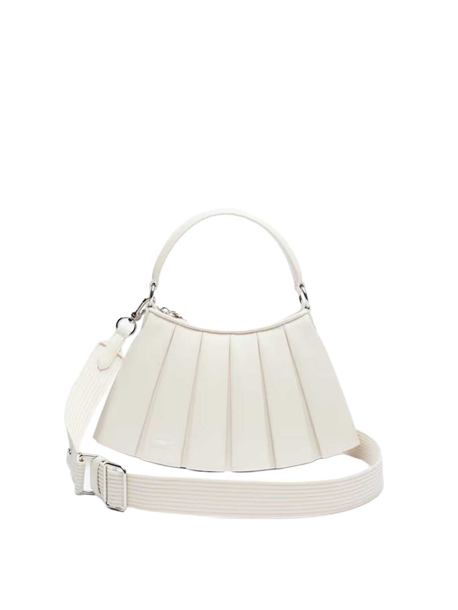 Lacoste Borsa piccola in pelle Lenglen della sfilata Bianco