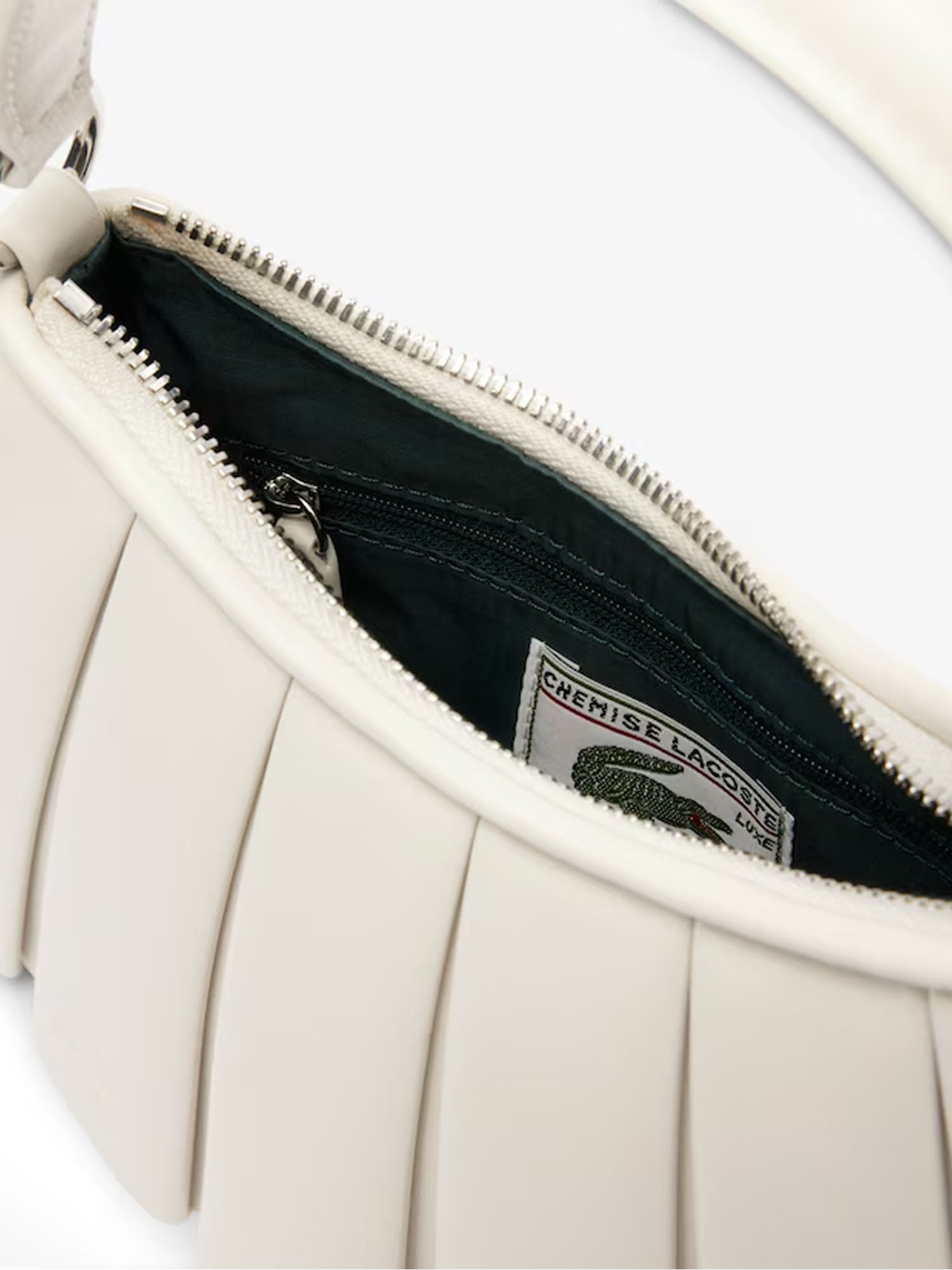 Lacoste Borsa piccola in pelle Lenglen della sfilata Bianco