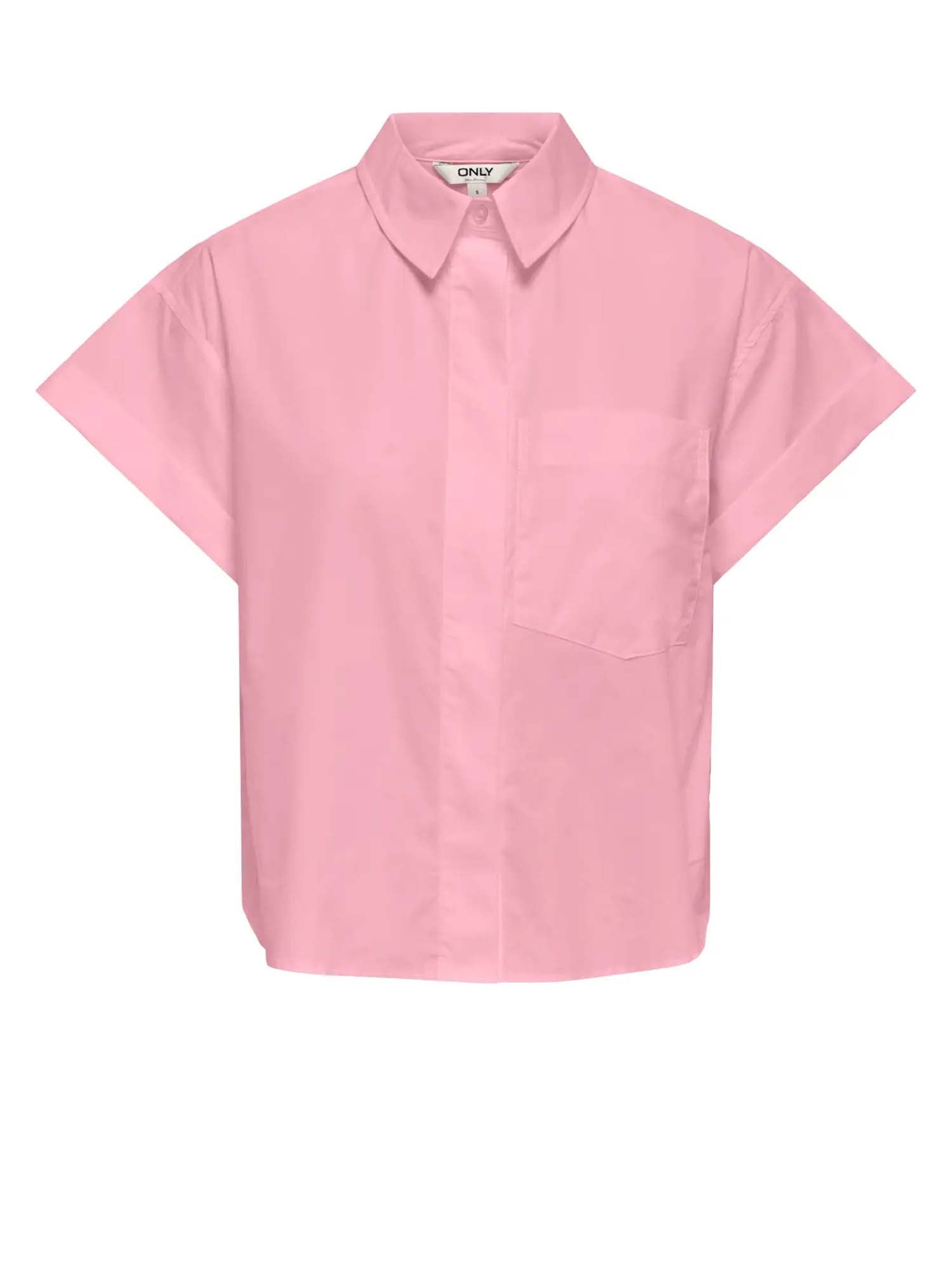 Only Camicia Onlkeri S/S Fold Shirt Wvn Rosa