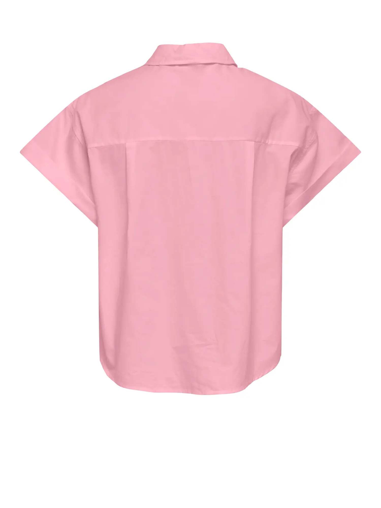 Only Camicia Onlkeri S/S Fold Shirt Wvn Rosa