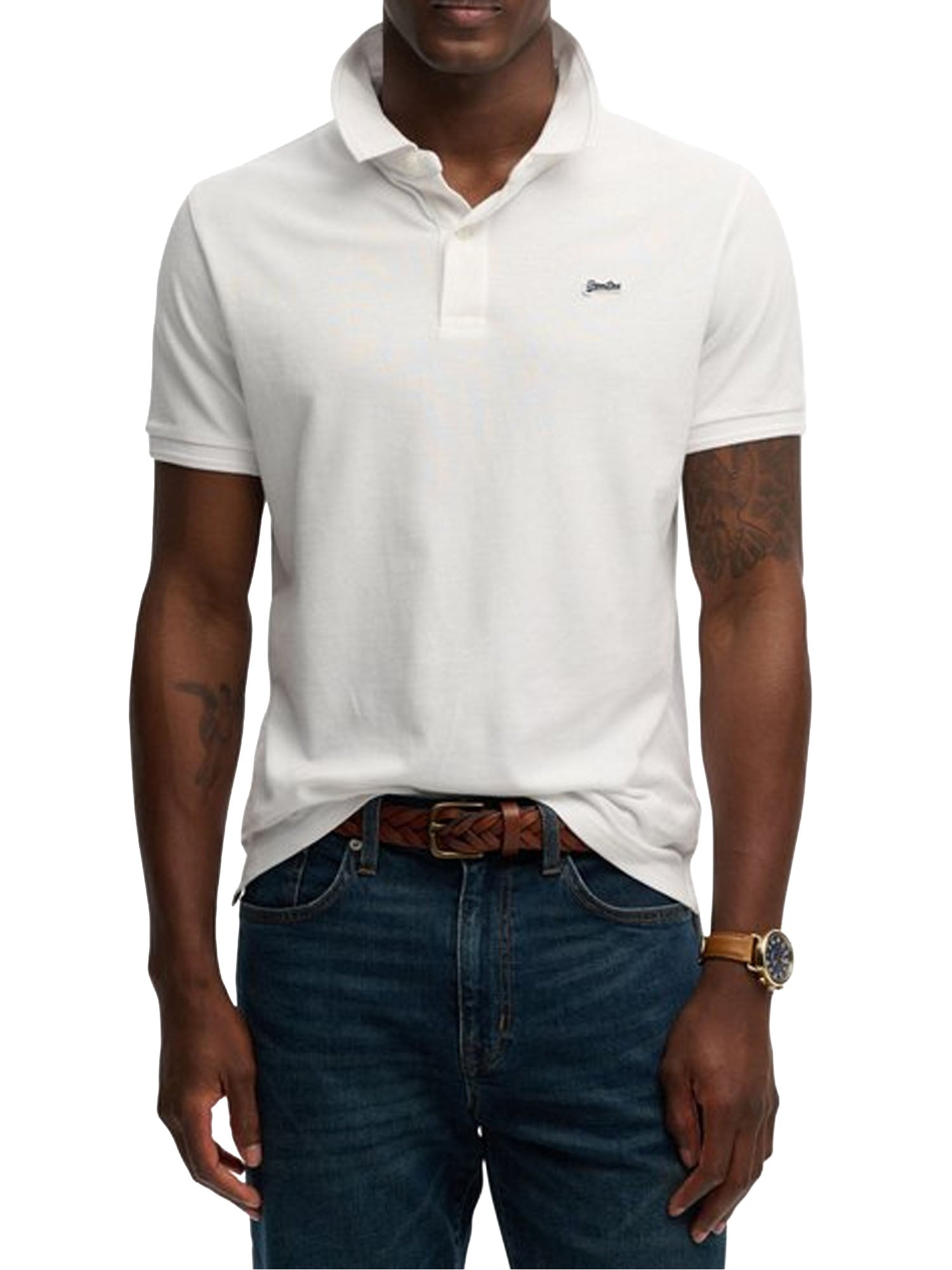 Superdry Polo Piqué Classica Bianco