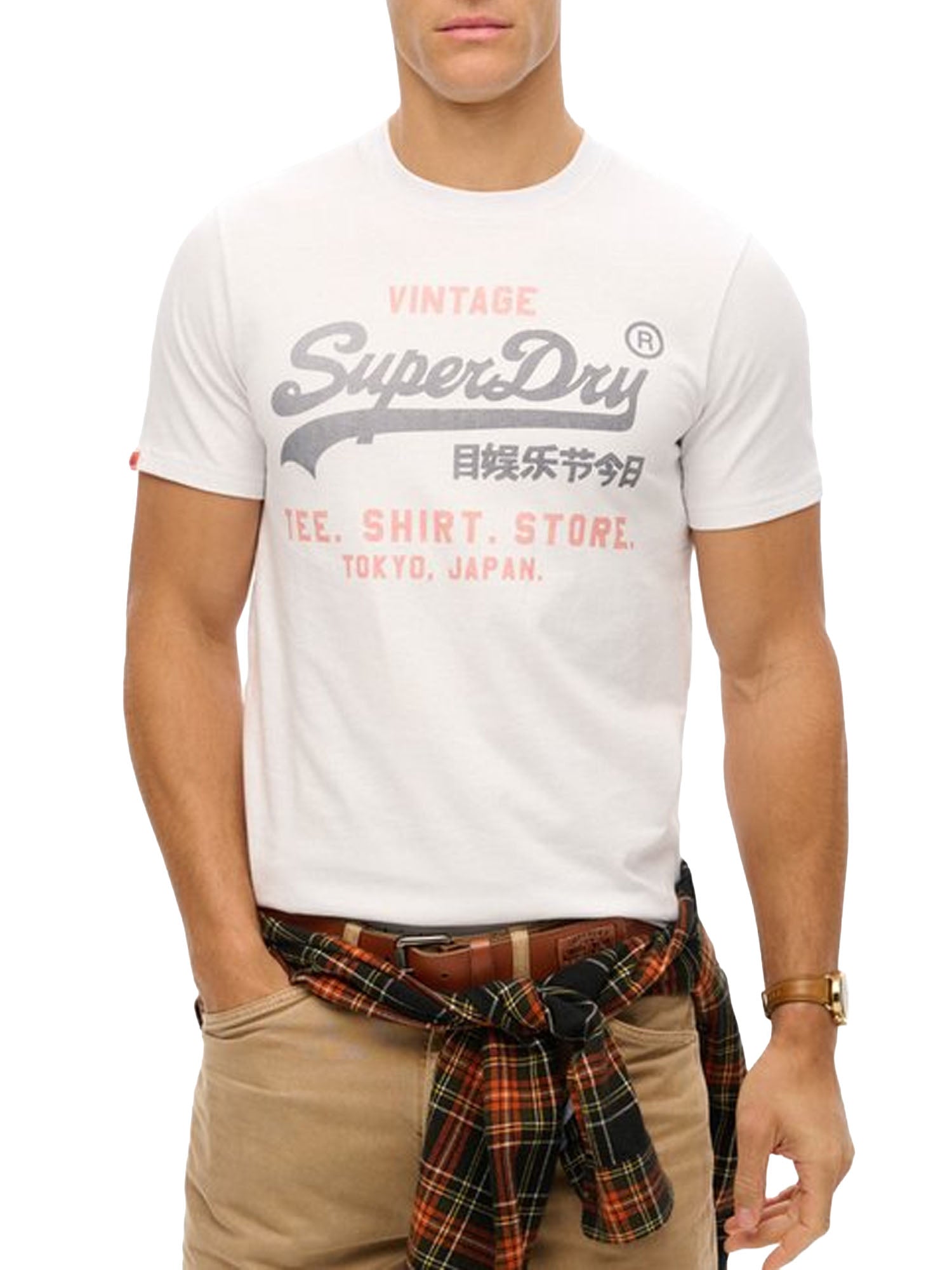 Superdry T-shirt Vintage Logo Heritage Relaxed Bianco