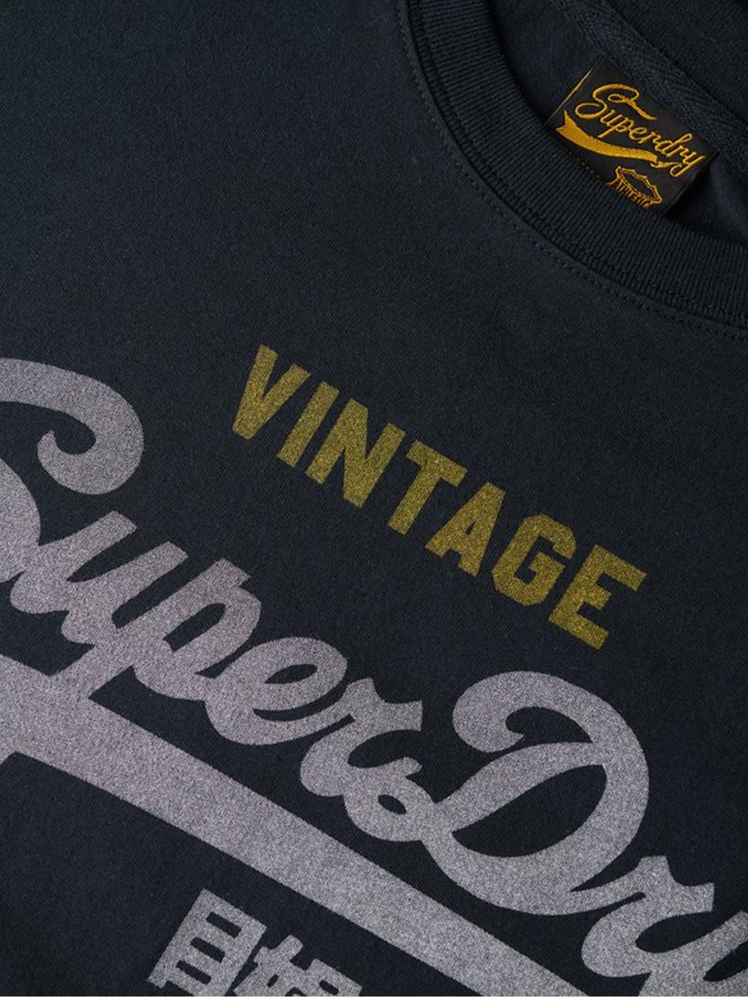 Superdry T-shirt Vintage Logo Heritage Relaxed Blu