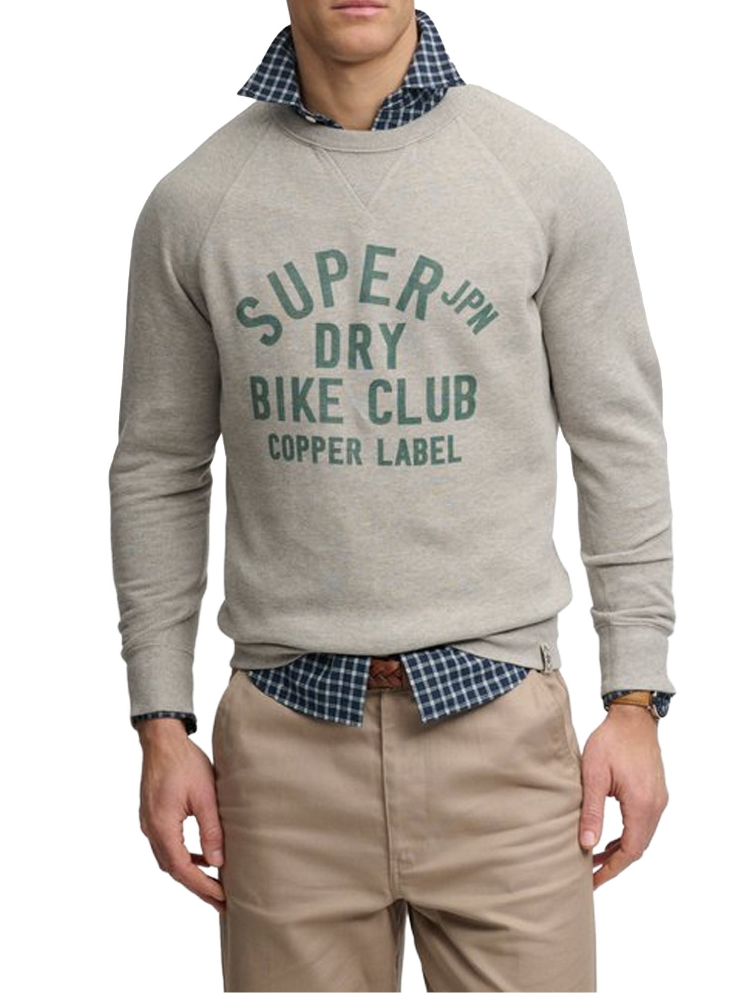 Superdry Felpa con Stampa Vintage The Merchant Store Grigio