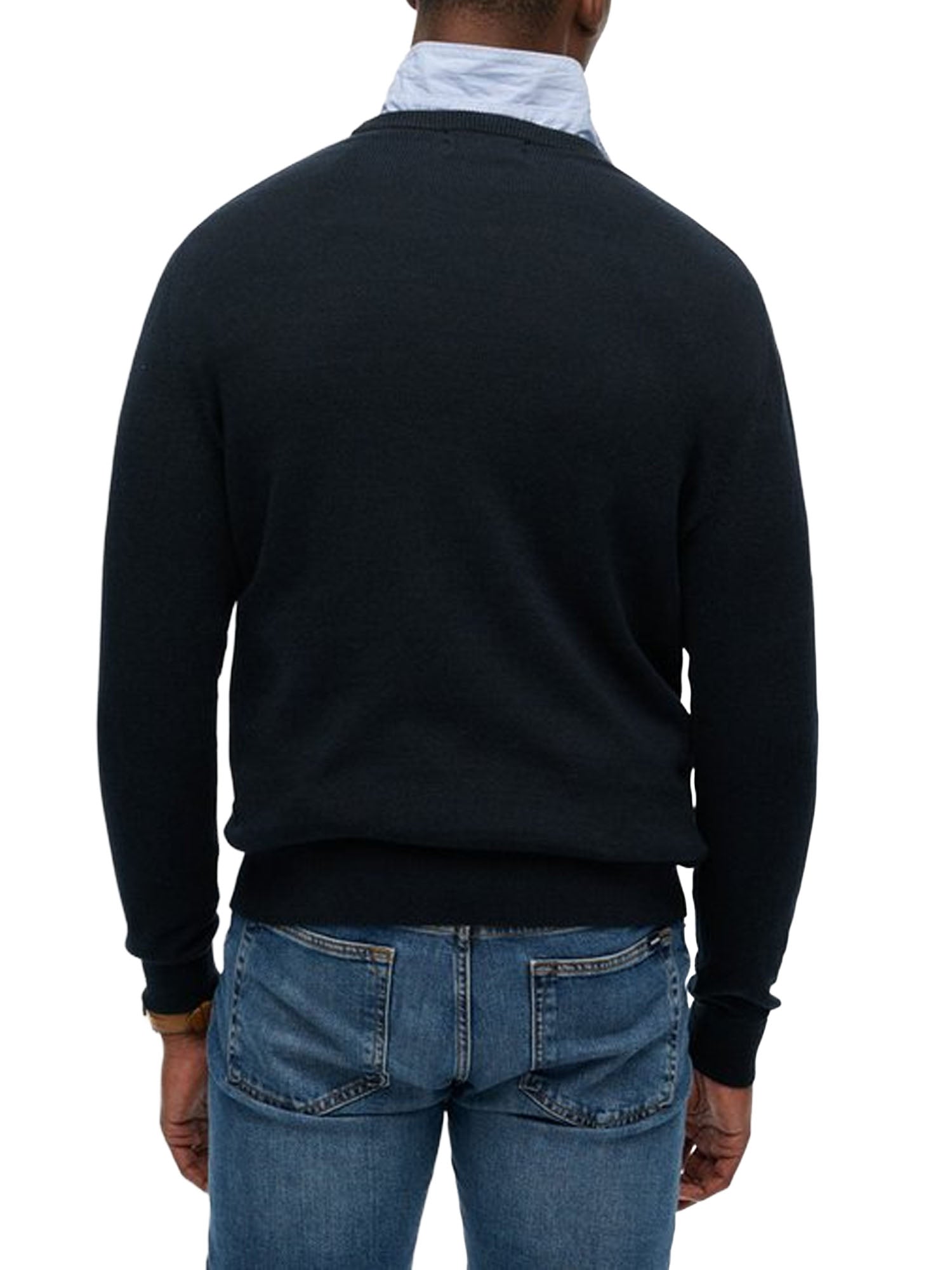 Superdry Maglione in Cotone Essentials Bianco