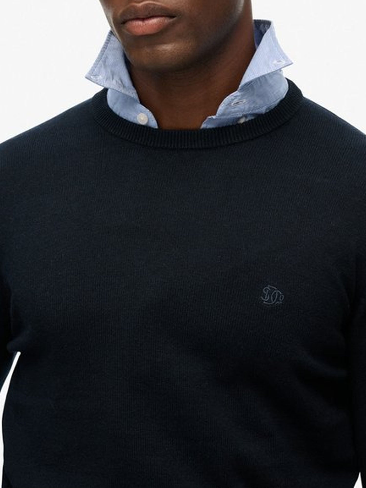 Superdry Maglione in Cotone Essentials Bianco